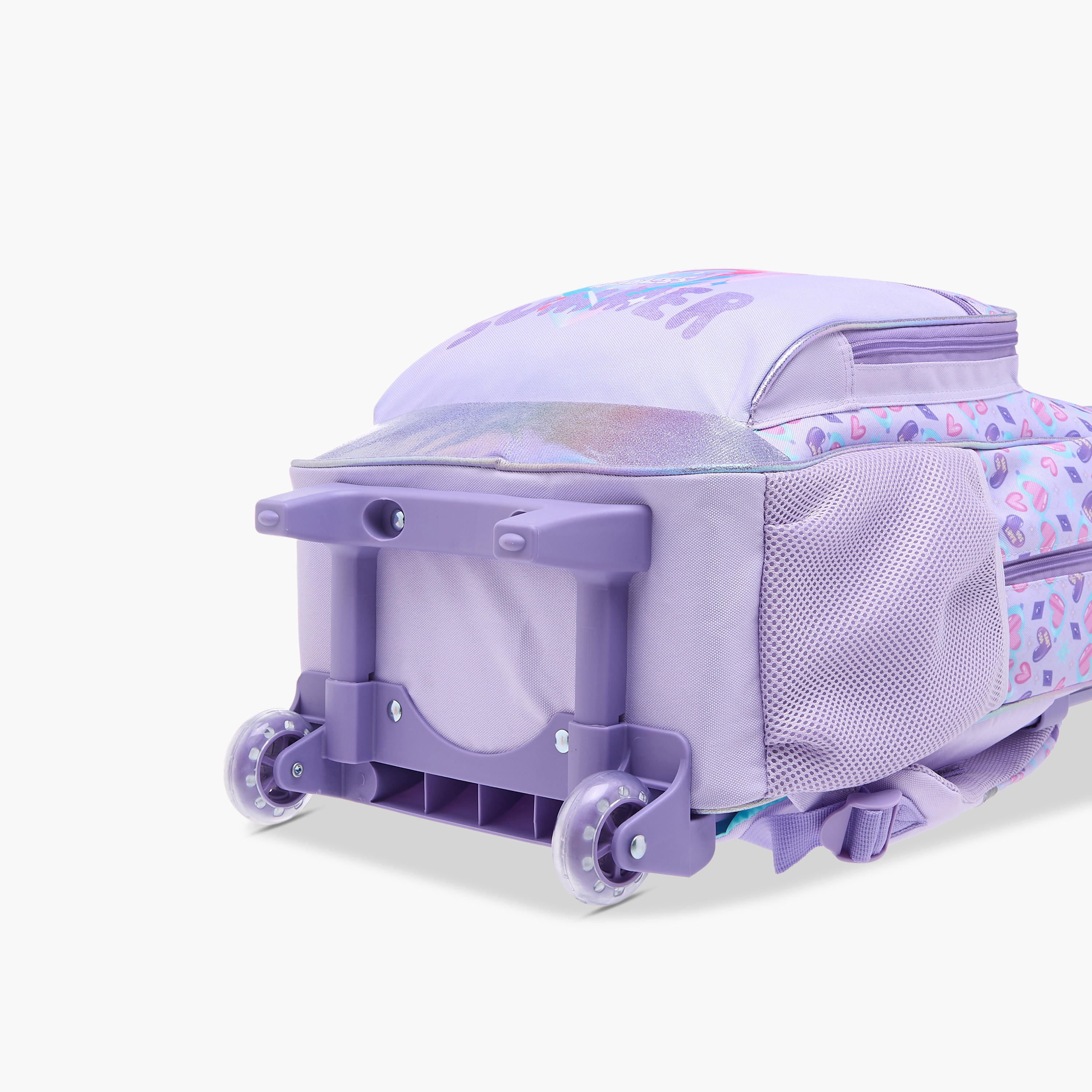Flora Bella Heart Print School Trolley Backpack with Retractable Handle - 30x16x44 cms-school-bagsandbackpacks-trolleybags-image-12
