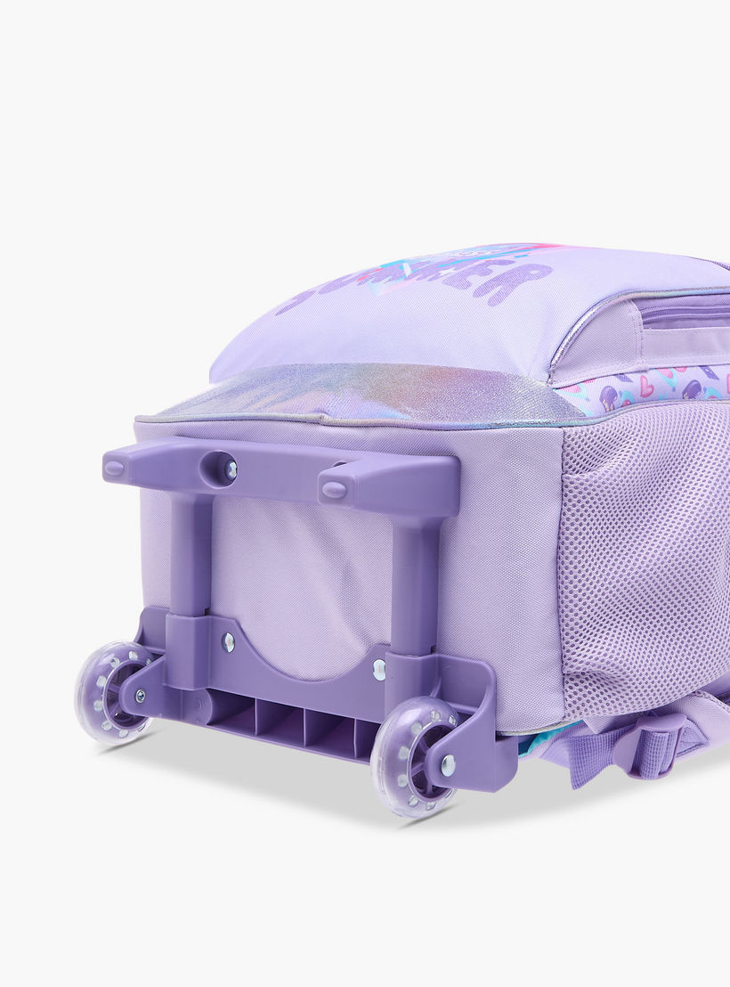 Flora Bella Heart Print School Trolley Backpack with Retractable Handle - 30x16x44 cms-school-bagsandbackpacks-trolleybags-image-12