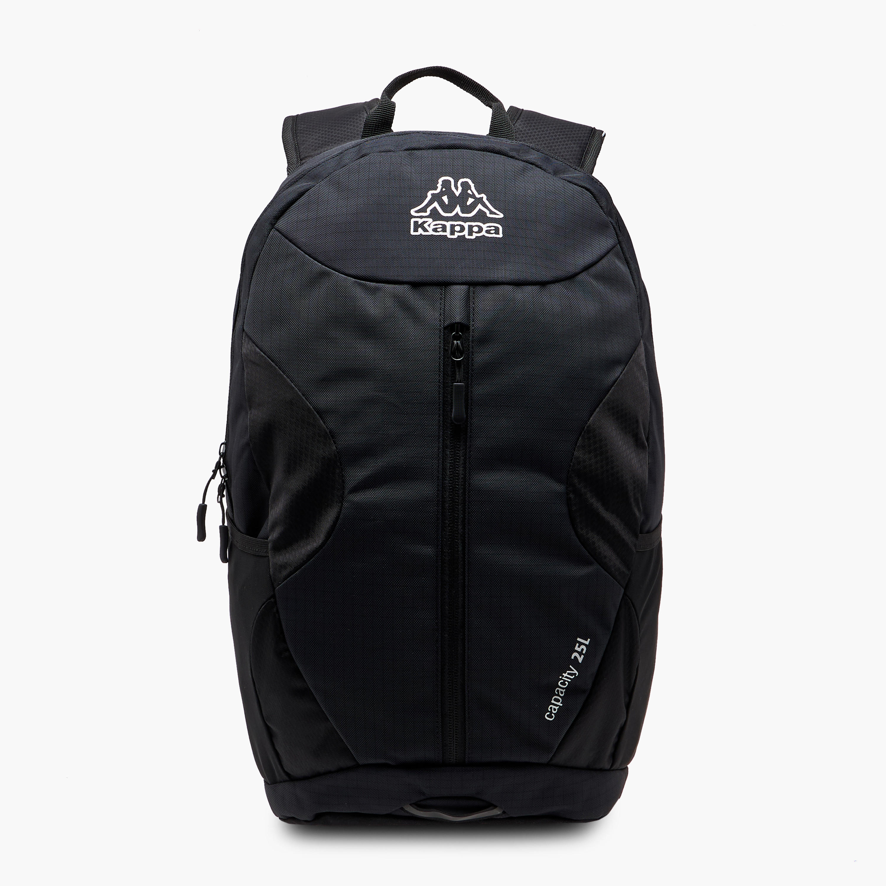 Kappa Logo Print Backpack with Adjustable Straps and Zip Closure - 16x27x46 cm-women-bagsandwallets-backpacks-image-1