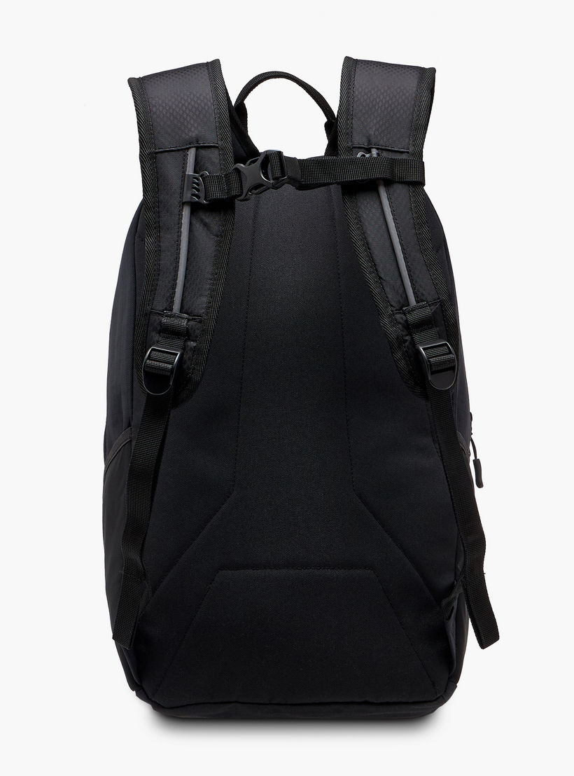 Kappa Logo Print Backpack with Adjustable Straps and Zip Closure - 16x27x46 cm-women-bagsandwallets-backpacks-image-5