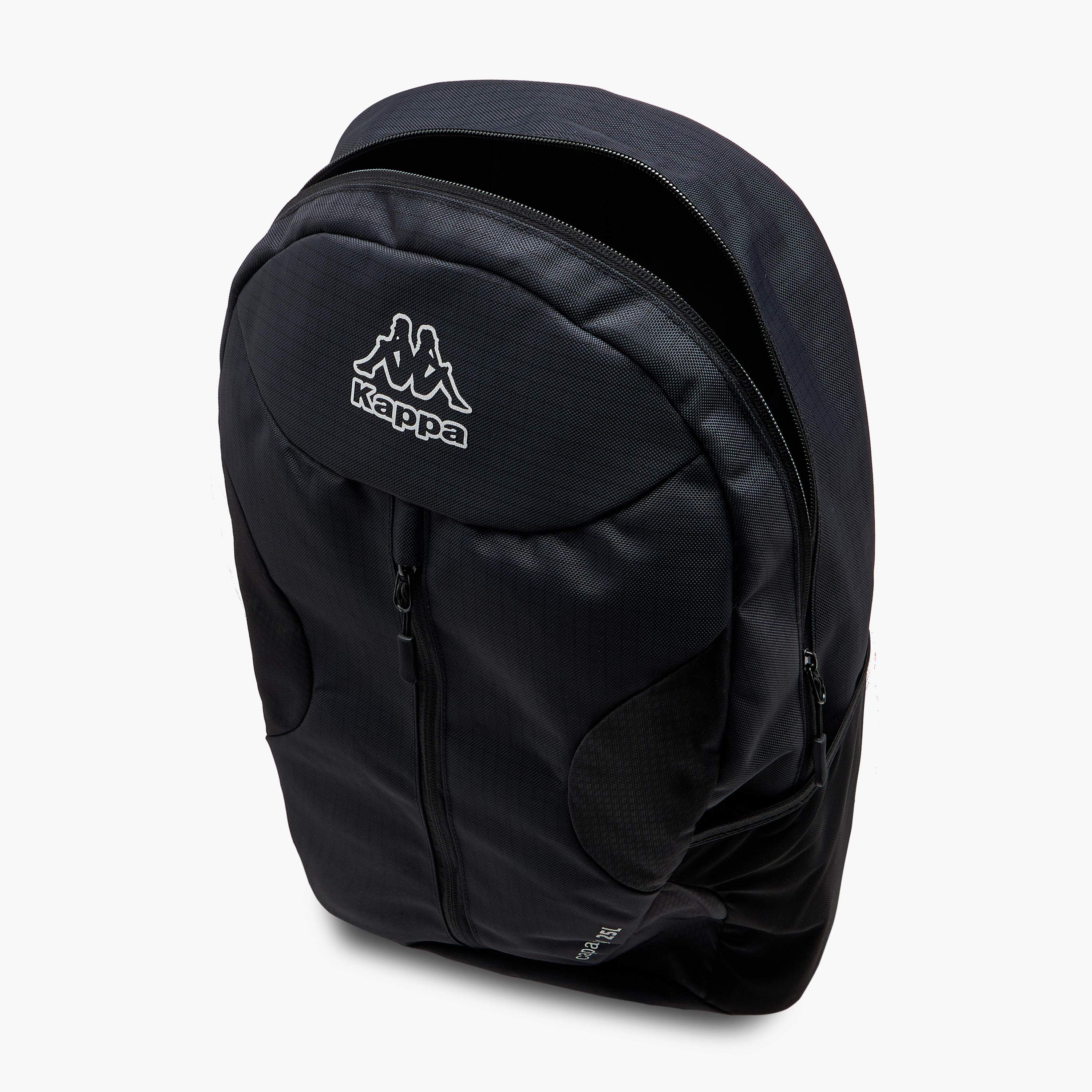 Kappa Logo Print Backpack with Adjustable Straps and Zip Closure - 16x27x46 cm-women-bagsandwallets-backpacks-image-8