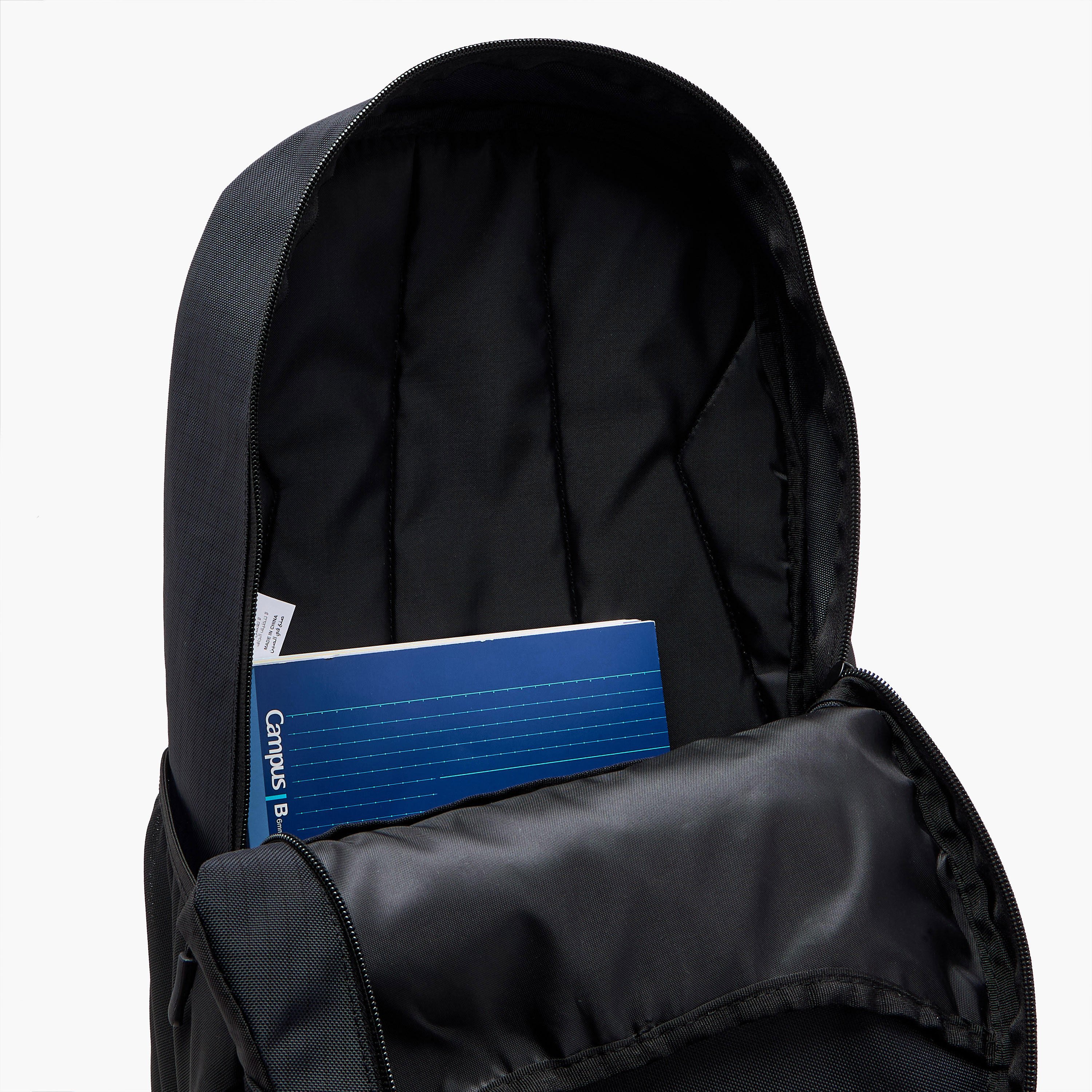 Kappa Logo Print Backpack with Adjustable Straps and Zip Closure - 16x27x46 cm-women-bagsandwallets-backpacks-image-9