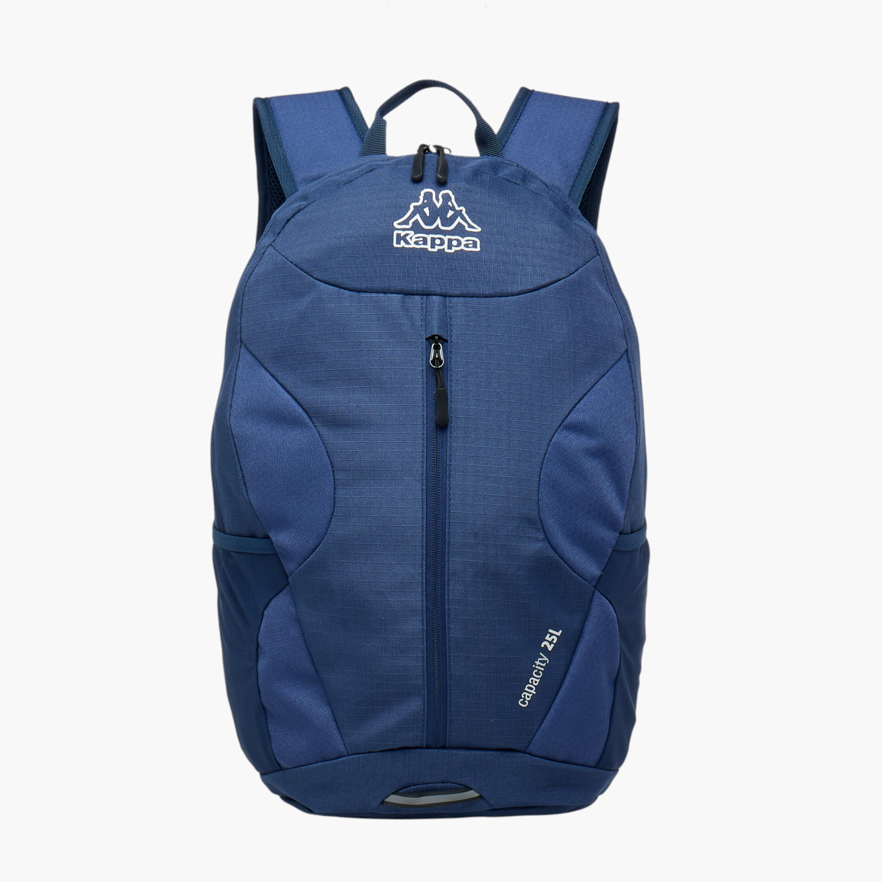 Kappa Logo Print Backpack with Adjustable Straps and Zip Closure - 16x27x46 cm-women-bagsandwallets-backpacks-image-1