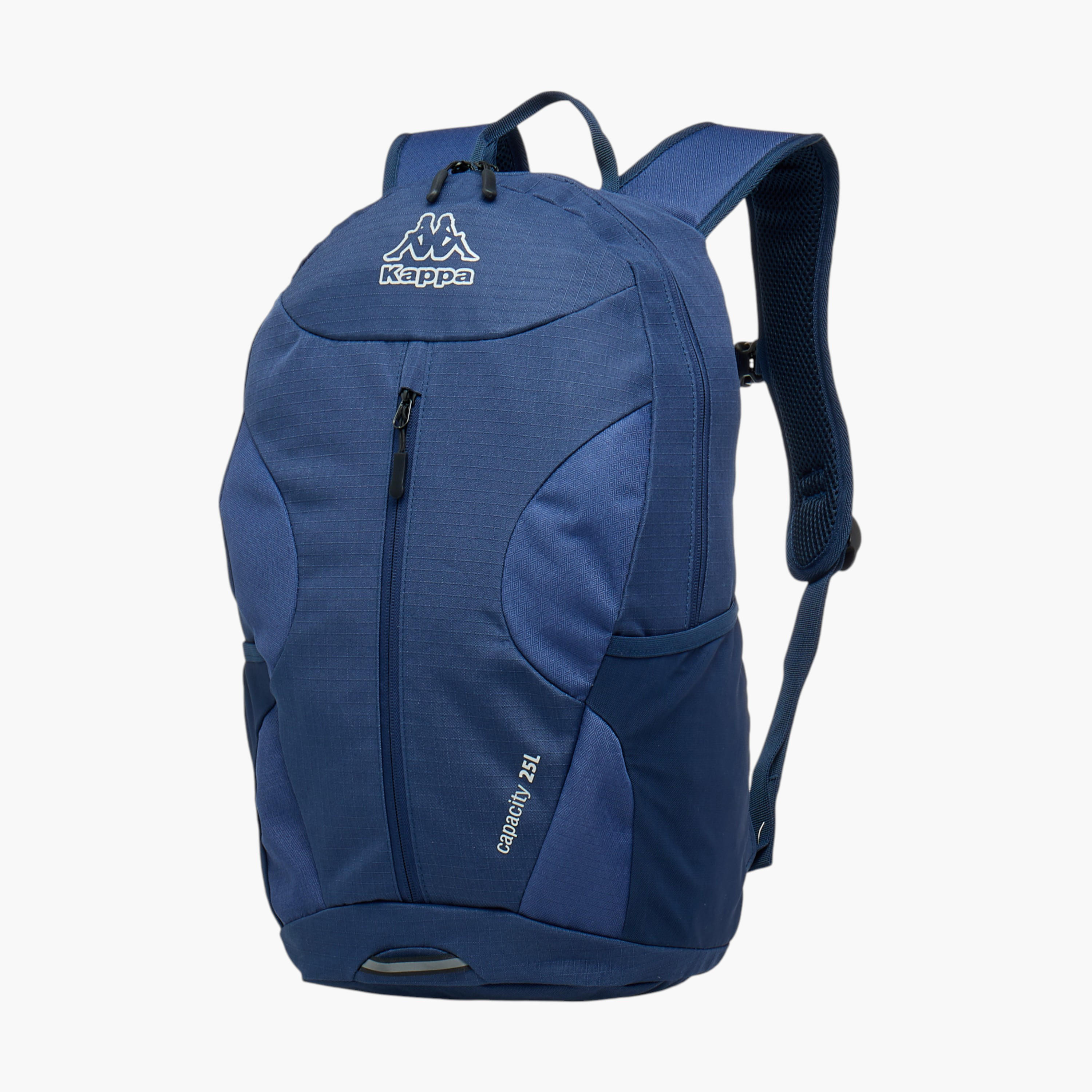 Kappa Logo Print Backpack with Adjustable Straps and Zip Closure - 16x27x46 cm-women-bagsandwallets-backpacks-image-2