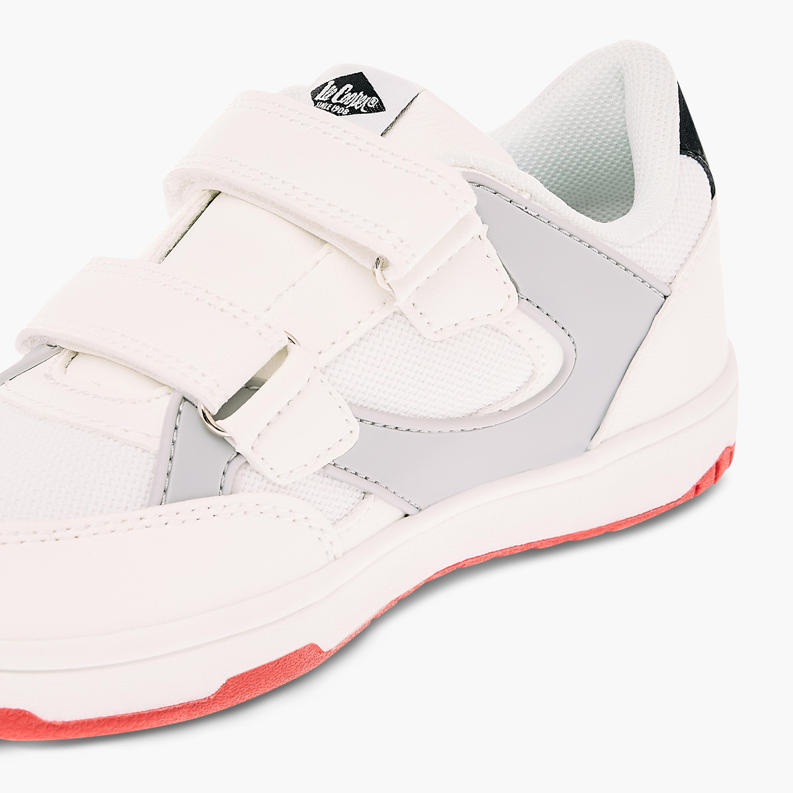 Lee Cooper Kids' Panelled Sneakers with Hook and Loop Closure-boys-shoes-schoolshoes-image-4