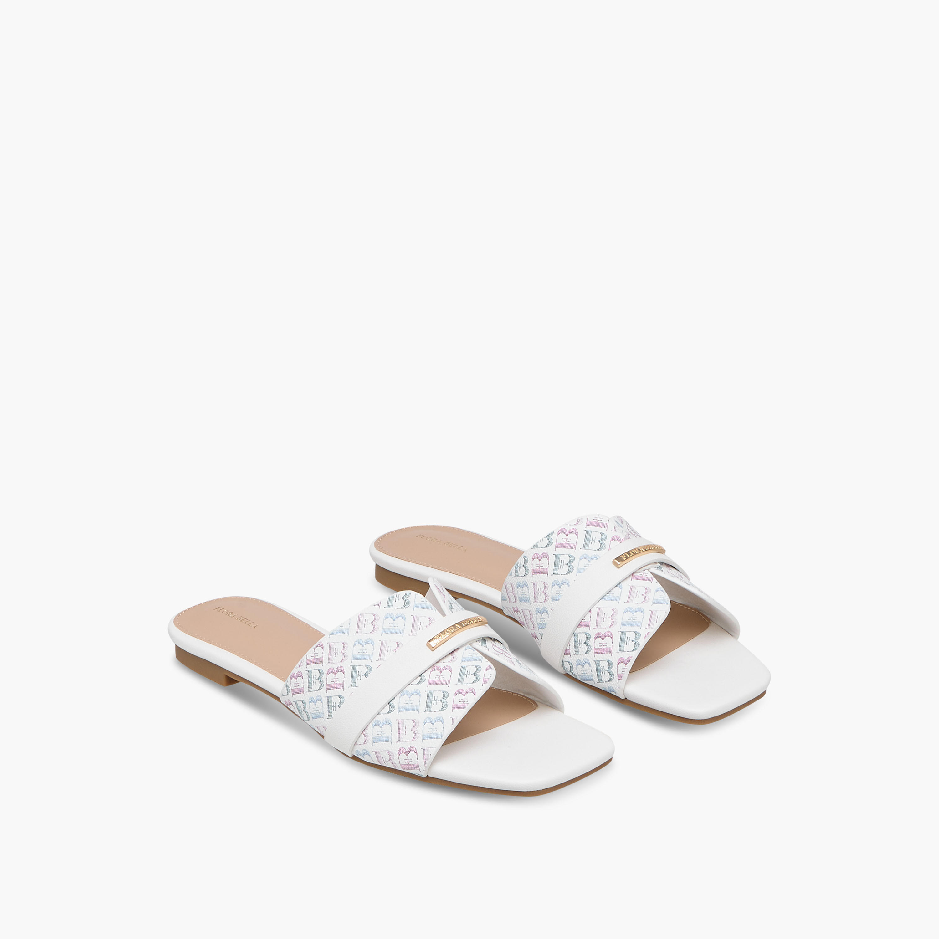 صندل بطبعات مونوجرام للنساء من فلورا بيلا-women-shoes-flats-sandals-image-1