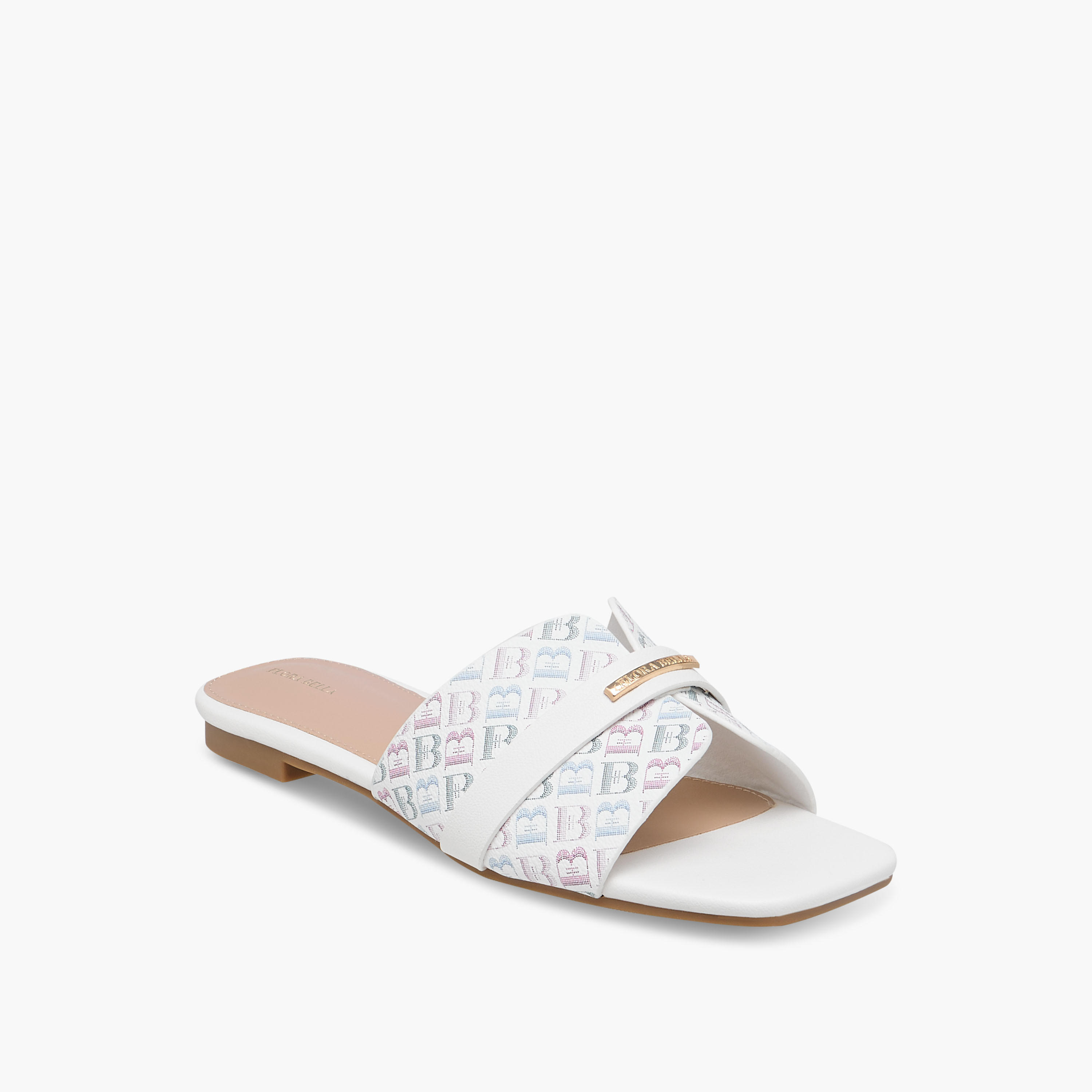 صندل بطبعات مونوجرام للنساء من فلورا بيلا-women-shoes-flats-sandals-image-2