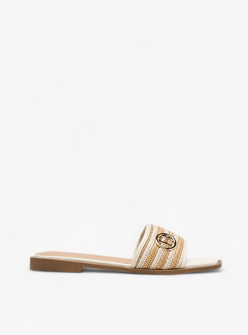 صندل مسطح سهل الارتداء وبارز الملمس بزينة معدنية من فلورا بيلا-women-shoes-flats-sandals-image-3