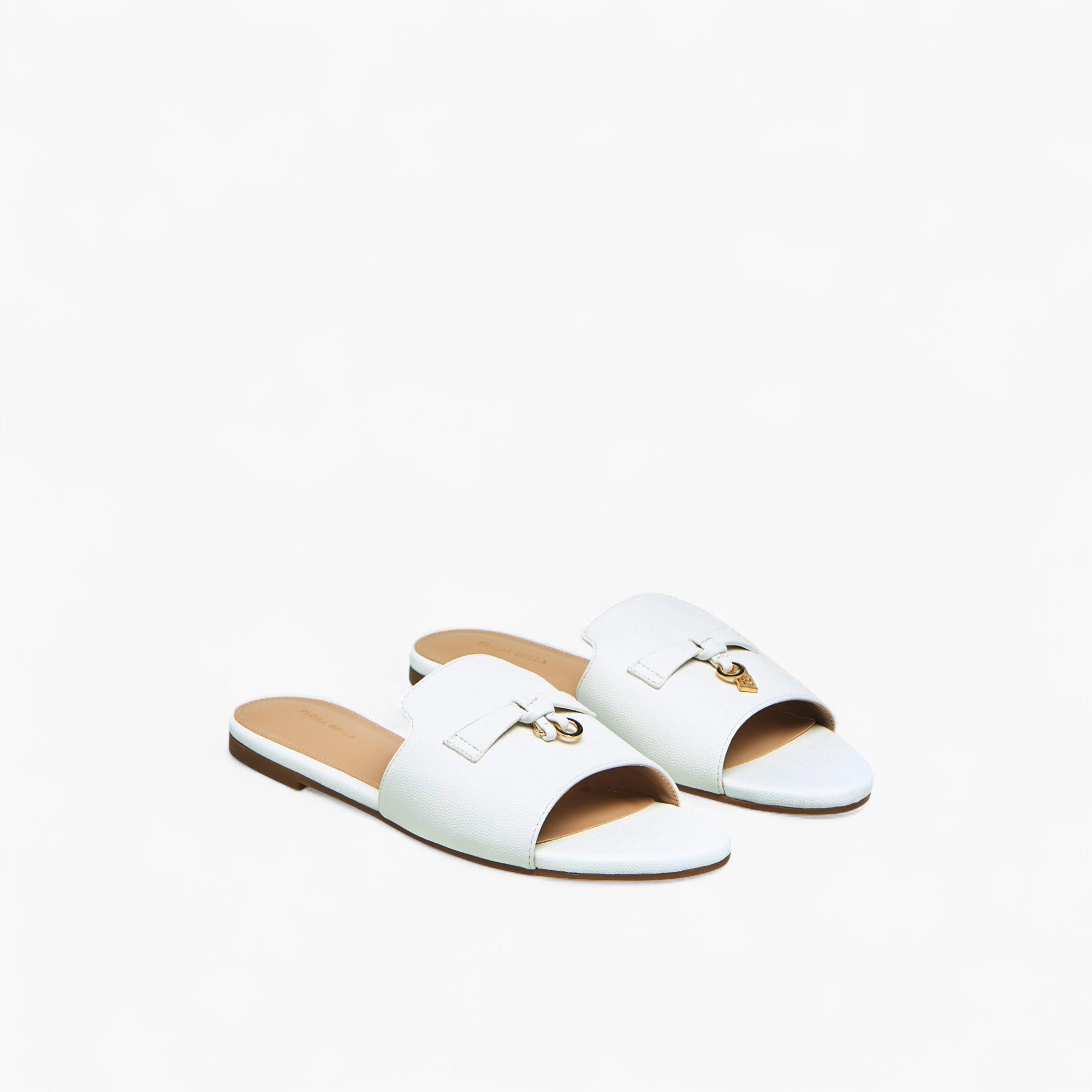 صندل سهل الارتداء بزينة قفل من فلورا بيلا-women-shoes-flats-sandals-image-1