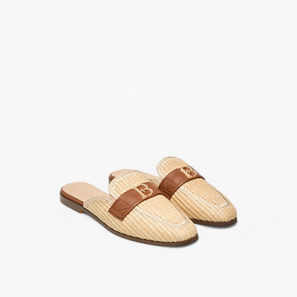 Flora Bella Textured Slip-On Mules with Metal Accent-women-image-1