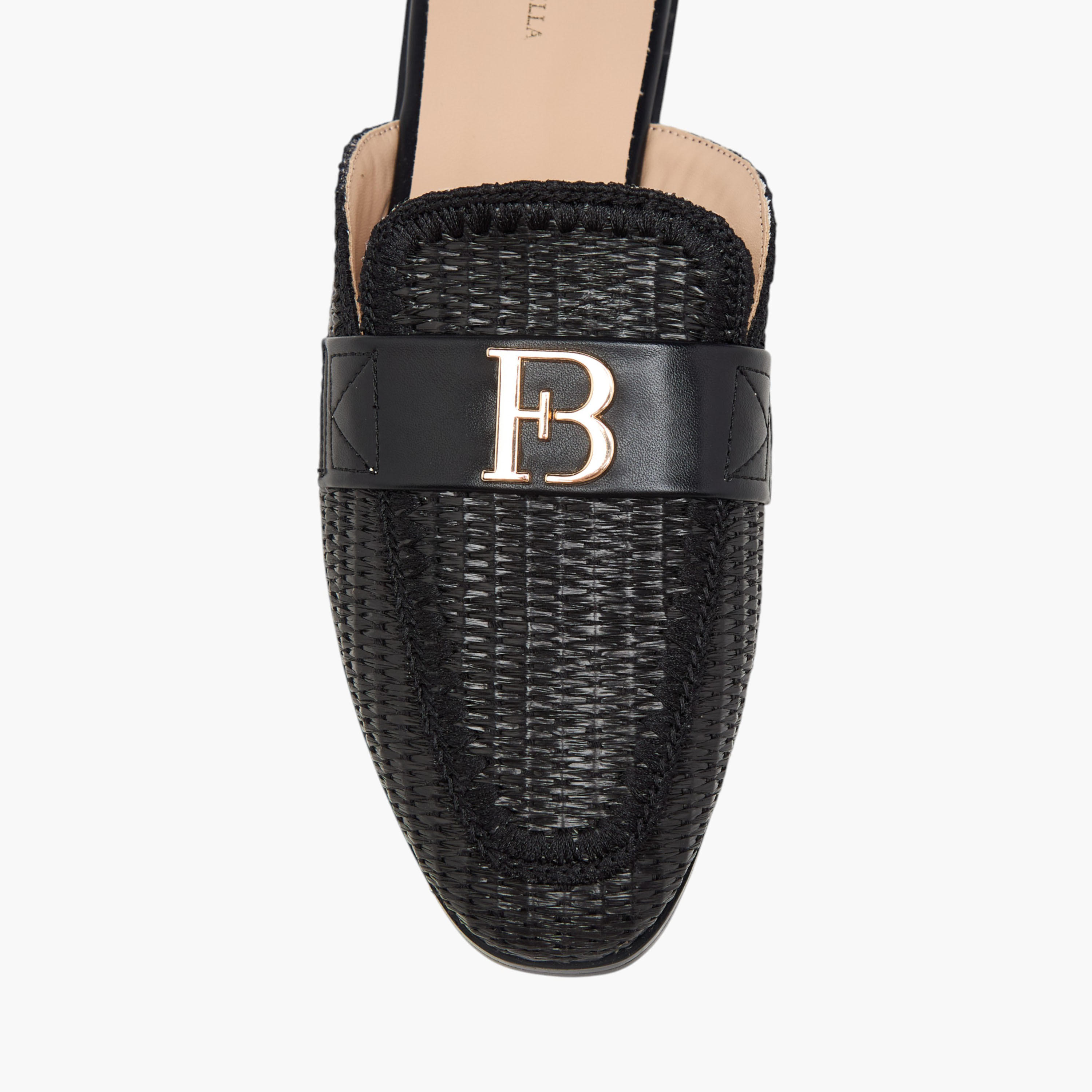 حذاء ميول سهل الارتداء وبارز الملمس بزينة معدنية من فلورا بيلا-women-shoes-flats-mules-image-4