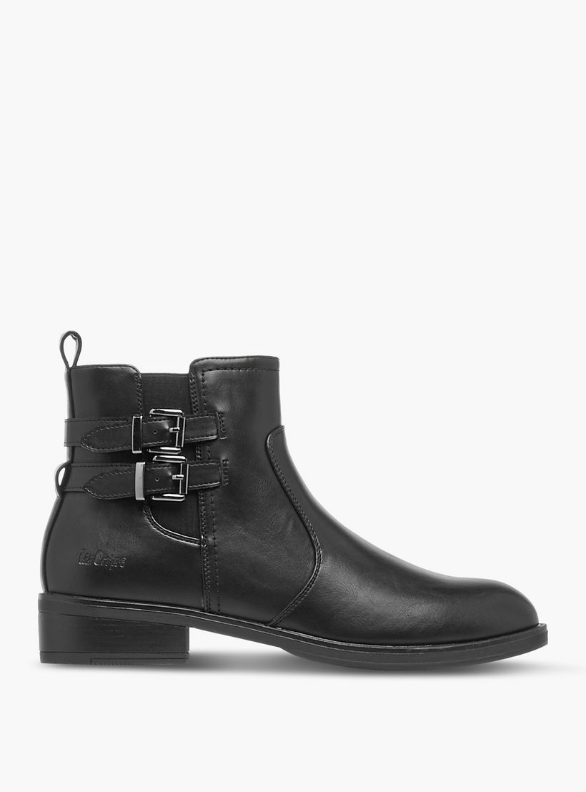 Lee Cooper Women's Solid Ankle Boots with Zip Closure-women-shoes-boots-image-3