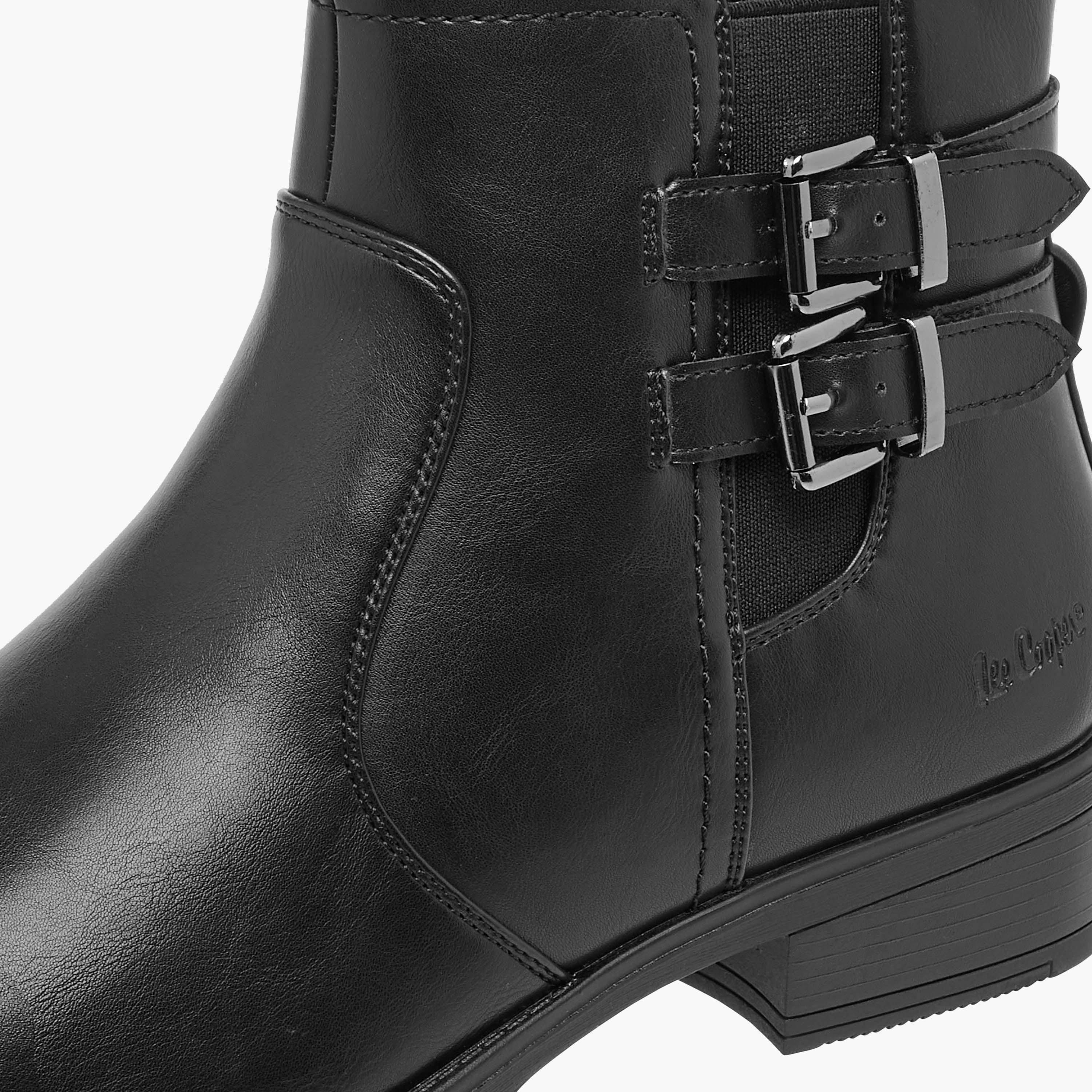Lee Cooper Women's Solid Ankle Boots with Zip Closure-women-shoes-boots-image-4