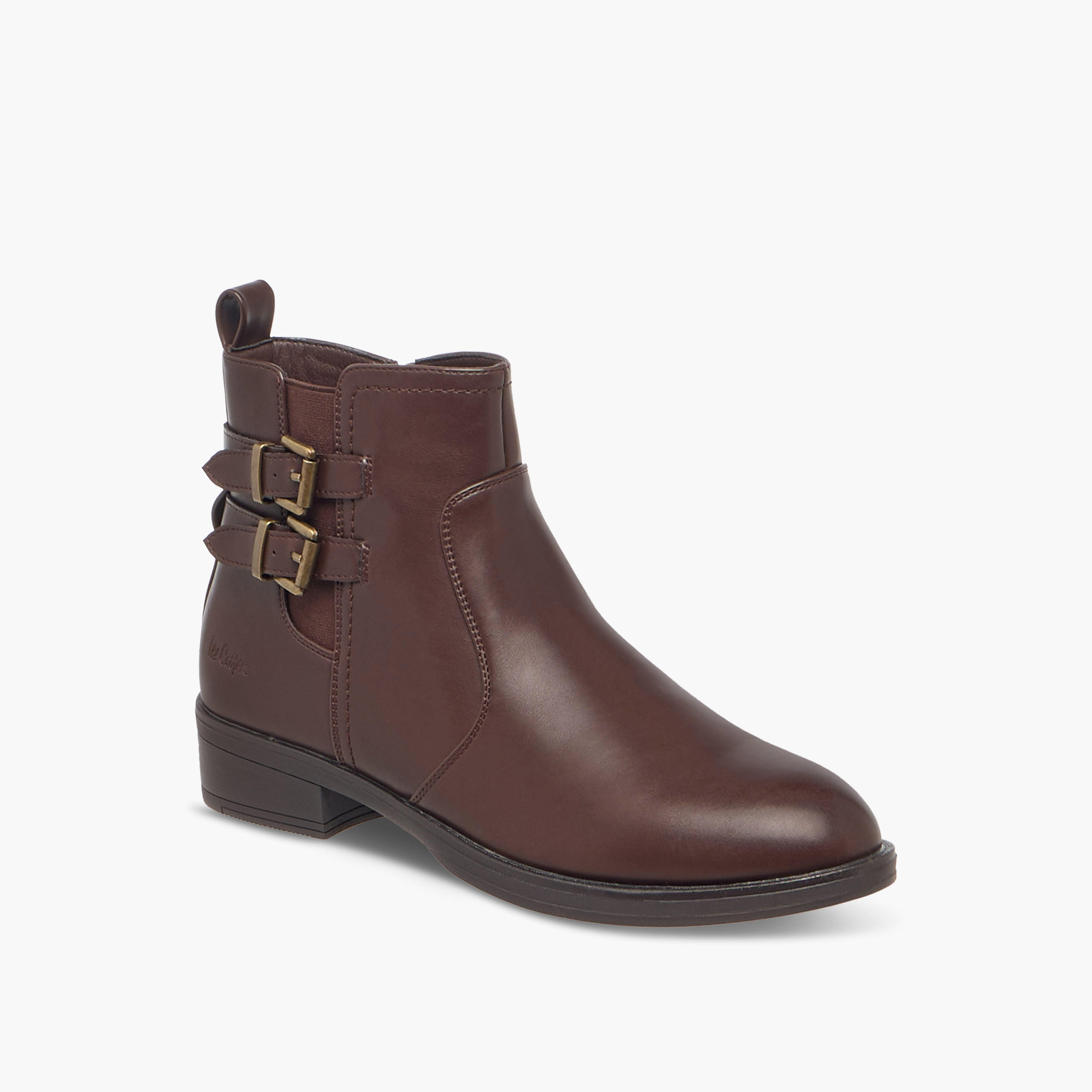 Lee Cooper Women's Solid Ankle Boots with Zip Closure-women-shoes-boots-image-2