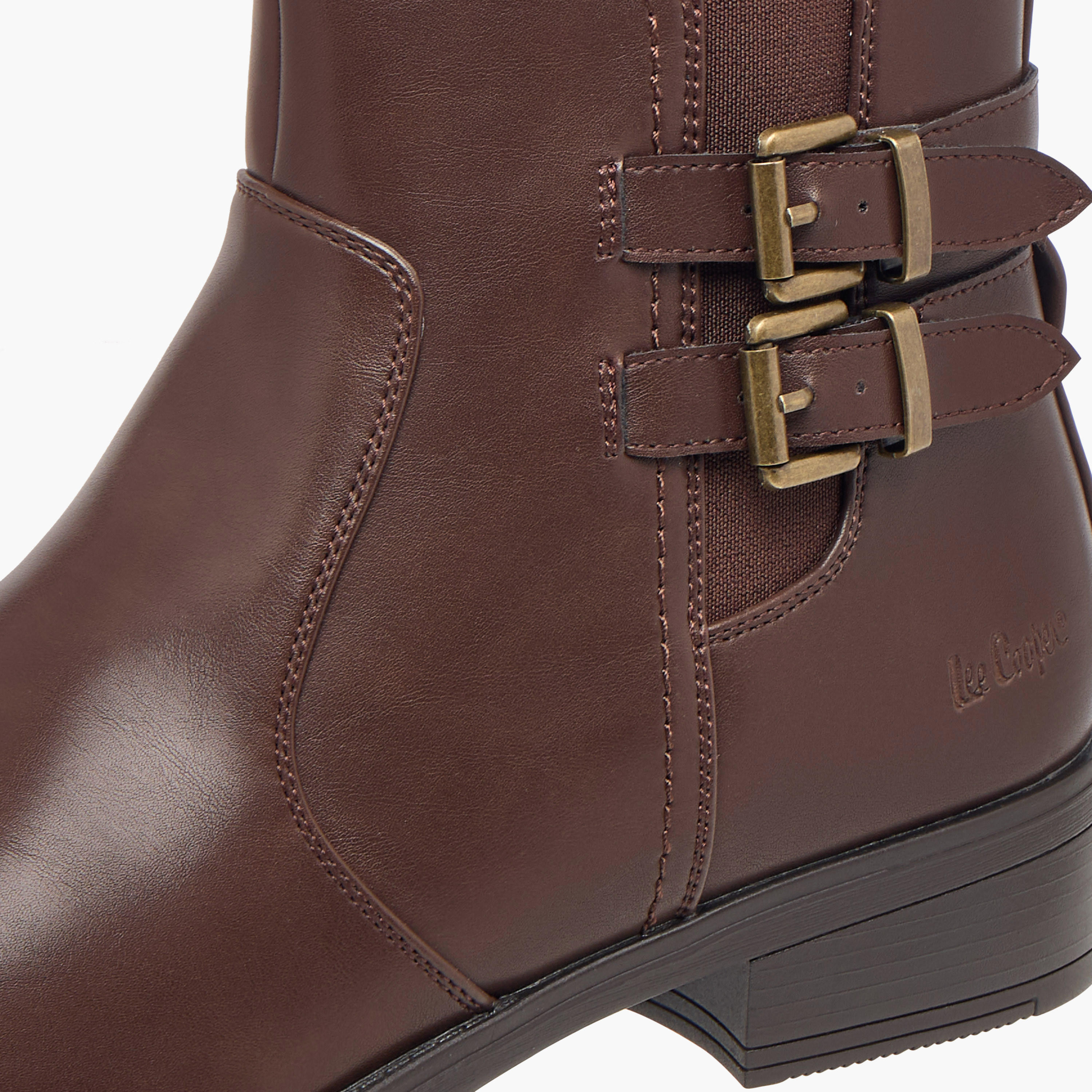 Lee Cooper Women's Solid Ankle Boots with Zip Closure-women-shoes-boots-image-4