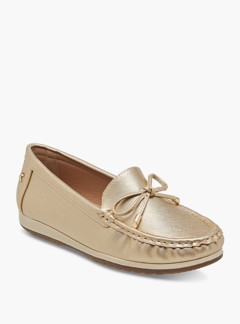 حذاء موكاسين مريح سهل الارتداء بتفاصيل فيونكة من لو كونفورت-women-shoes-flats-moccasins-image-2