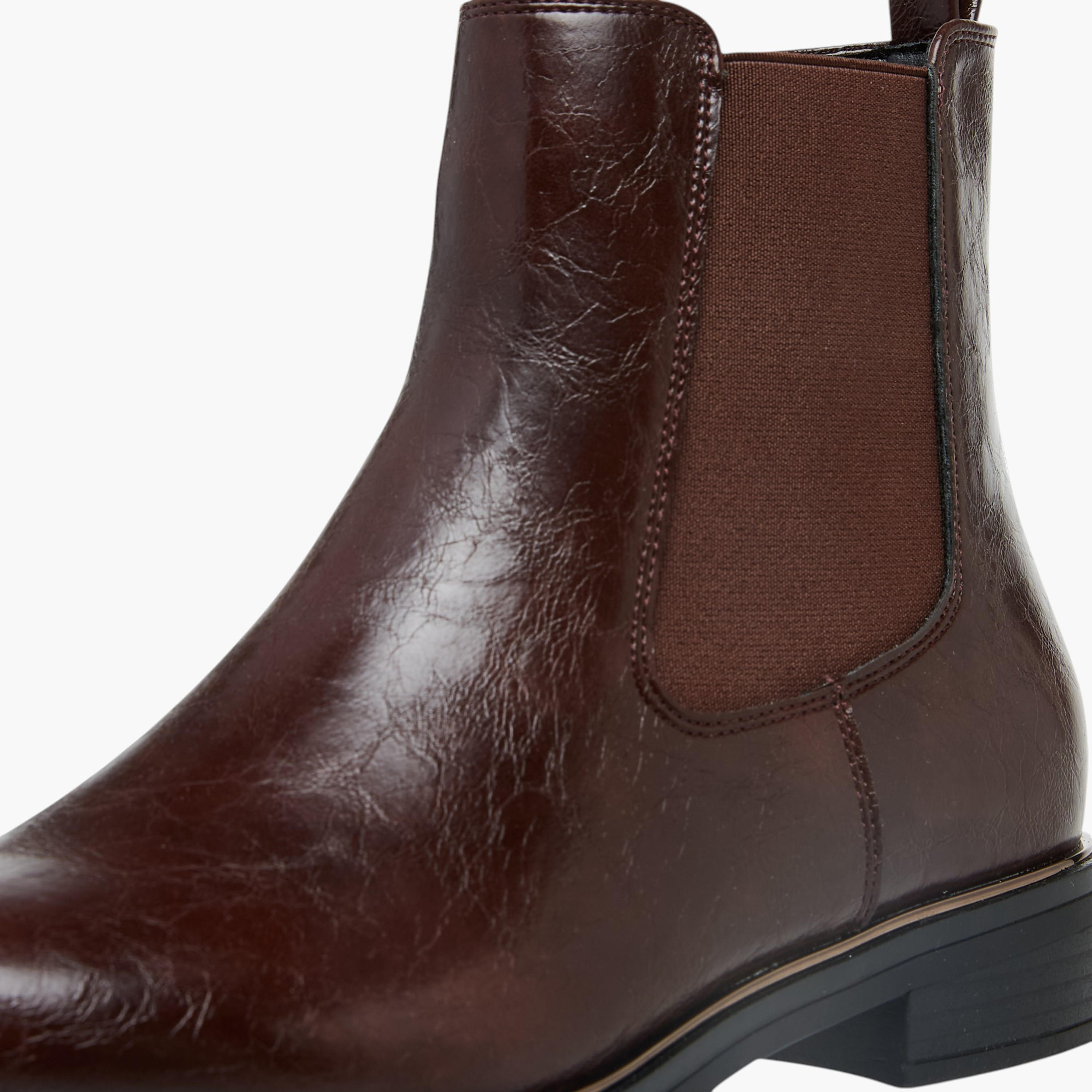 Celeste Women's Solid Ankle Boots with Zip Closure and Pull Tabs-women-shoes-boots-image-4