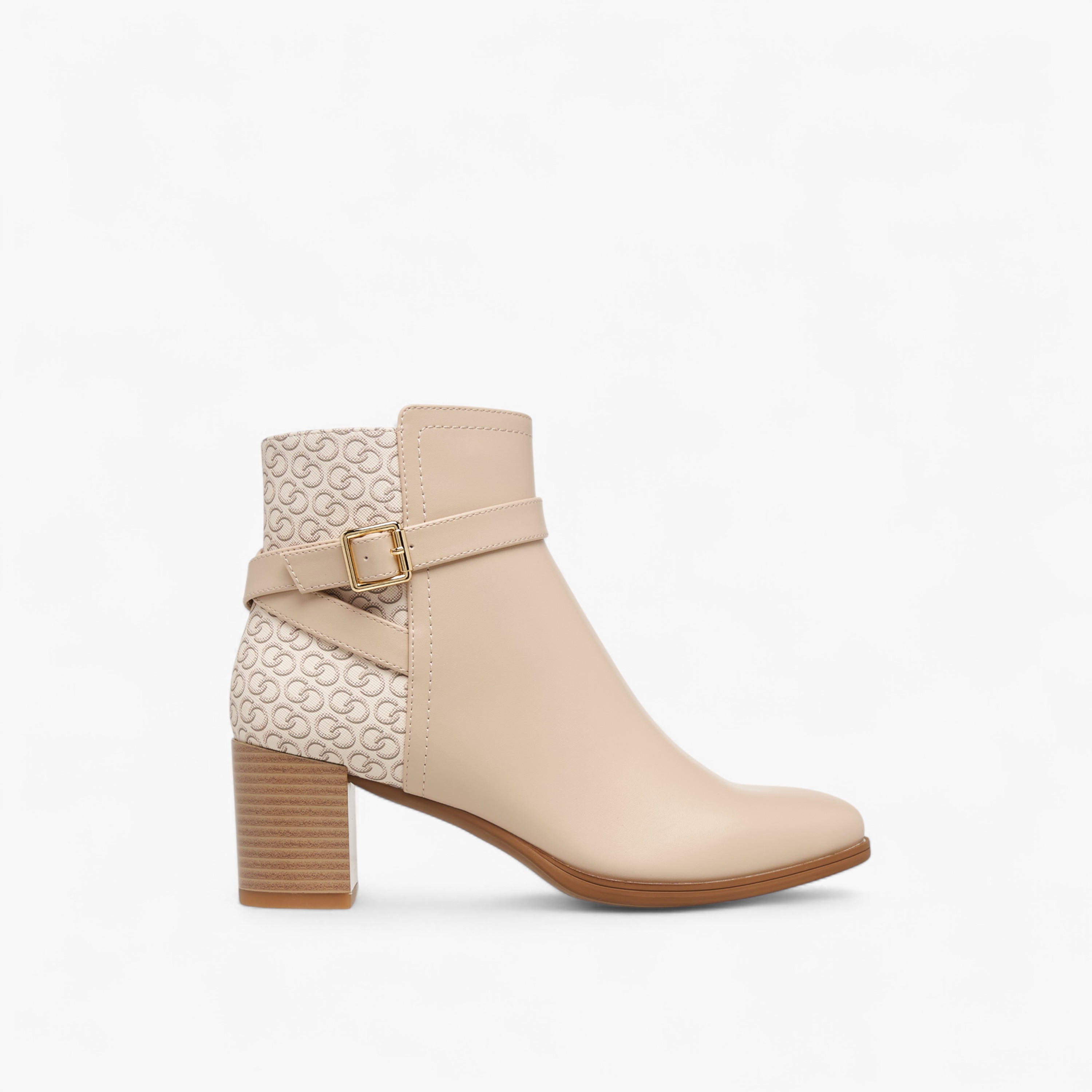 Celeste Women's Monogram Print Ankle Boots with Block Heel-women-shoes-boots-image-3