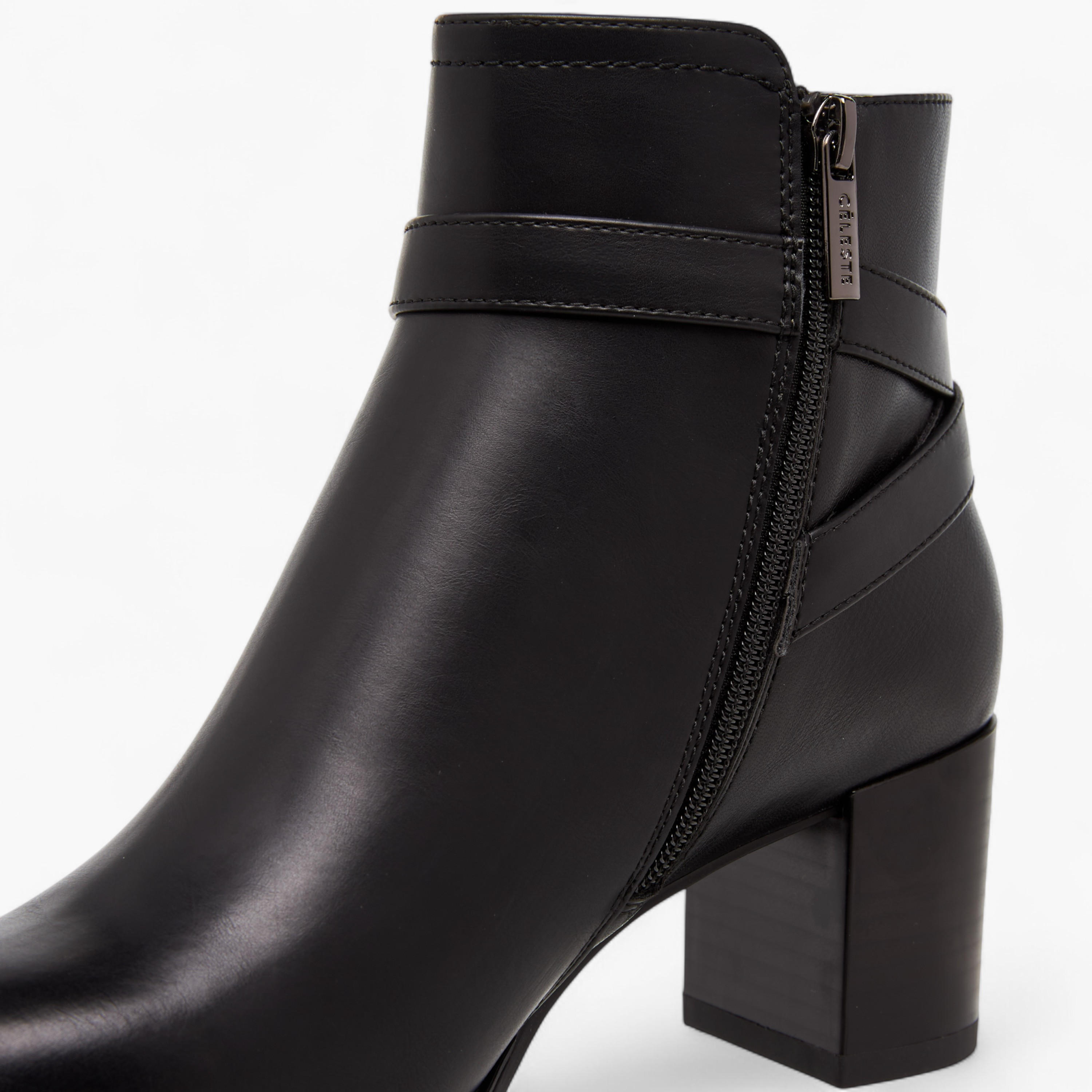 Celeste Women's Solid Ankle Boots with Block Heel-women-shoes-boots-image-4