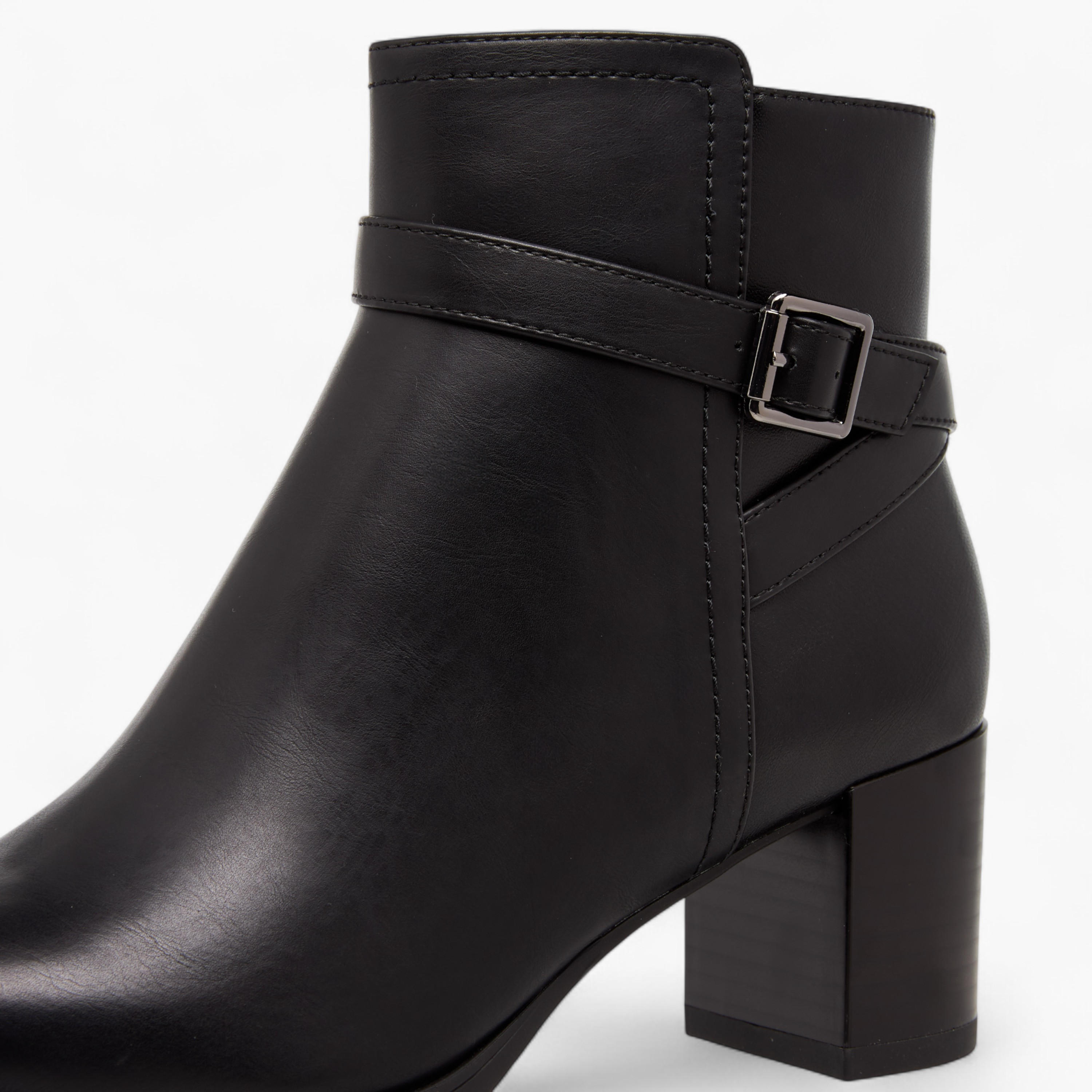 Celeste Women's Solid Ankle Boots with Block Heel-women-shoes-boots-image-5