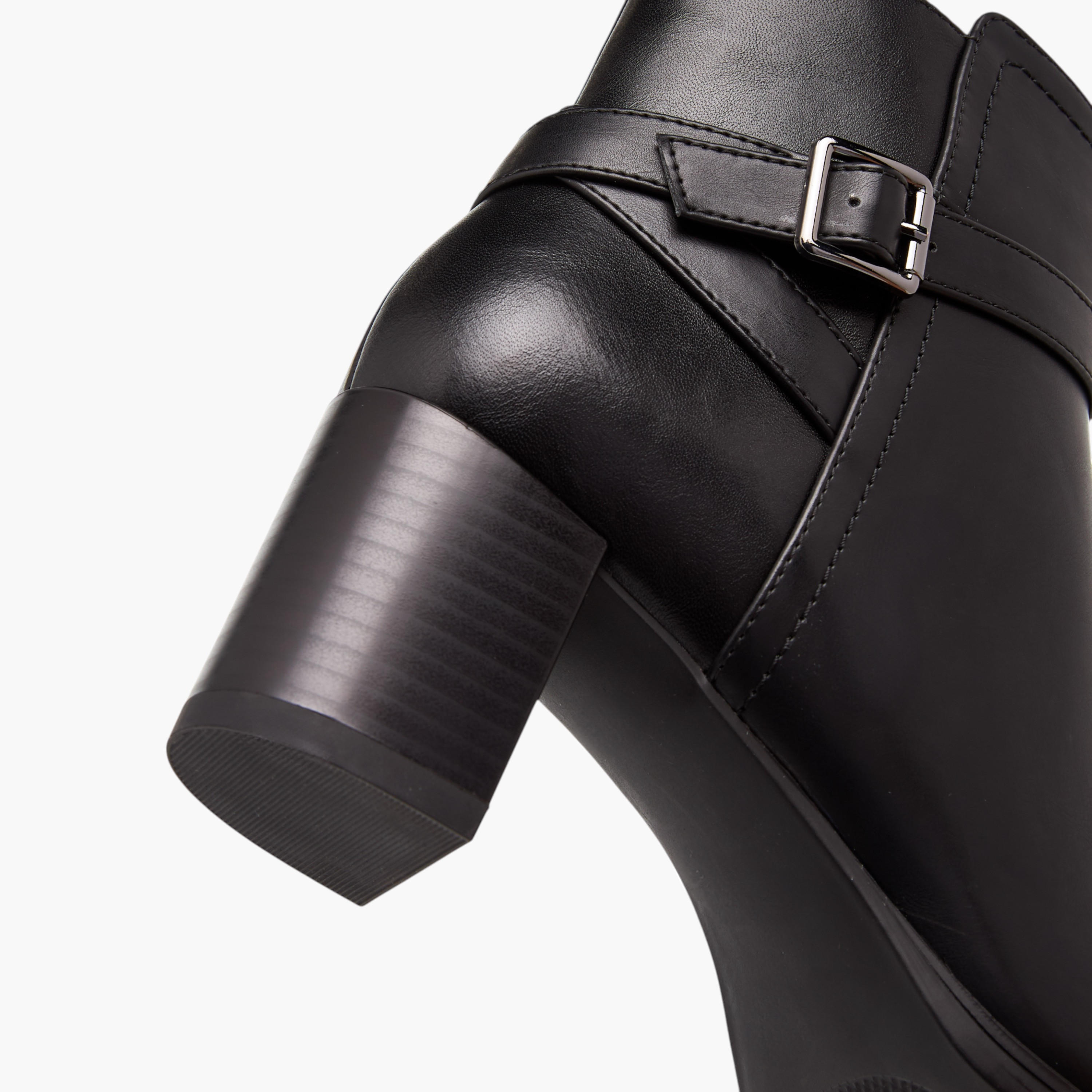 Celeste Women's Solid Ankle Boots with Block Heel-women-shoes-boots-image-6