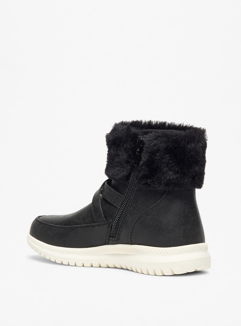 بوت بزينة مخملية وقصة عالية وسحّاب إغلاق من فلورا بيلا-girls-shoes-boots-image-2