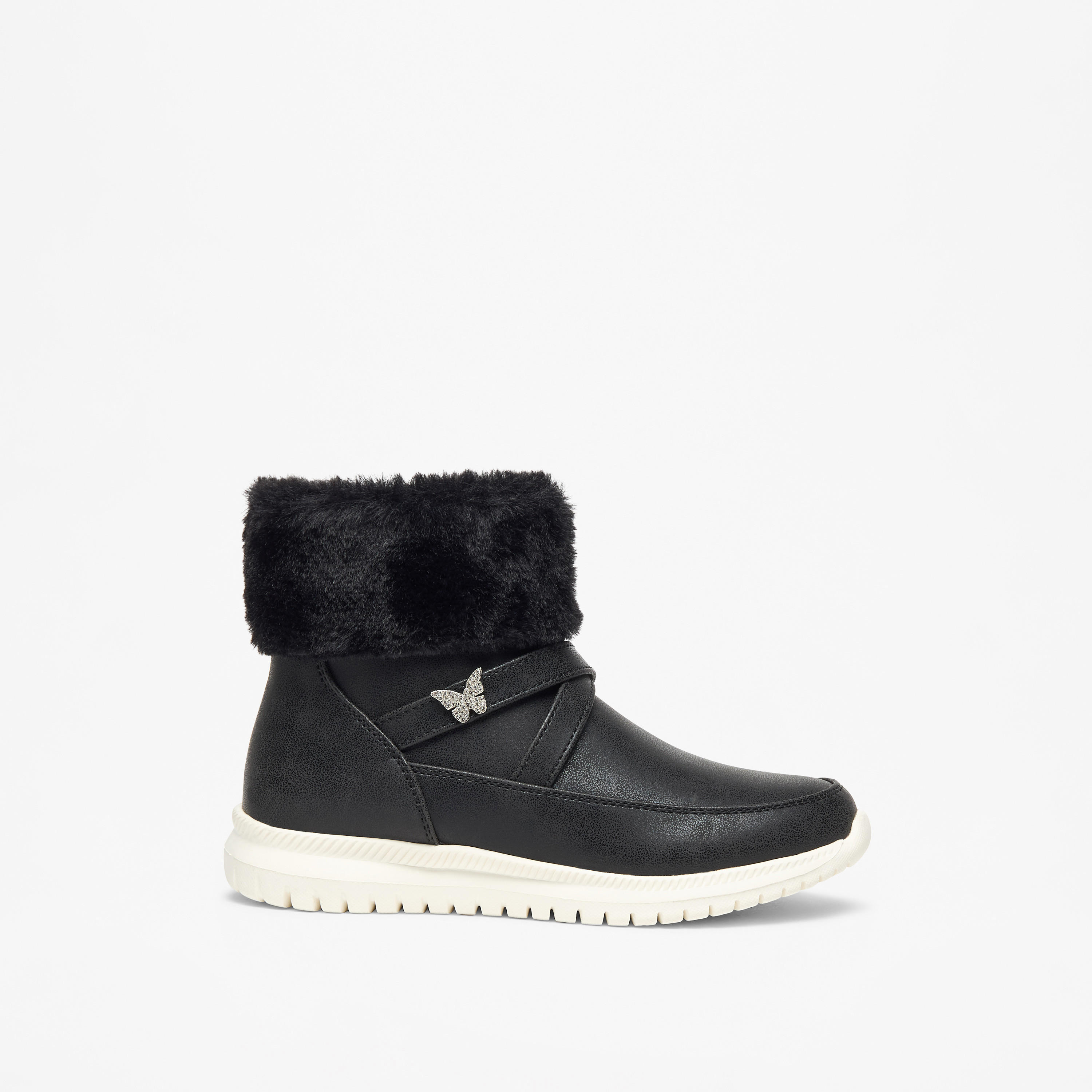 بوت بزينة مخملية وقصة عالية وسحّاب إغلاق من فلورا بيلا-girls-shoes-boots-image-3