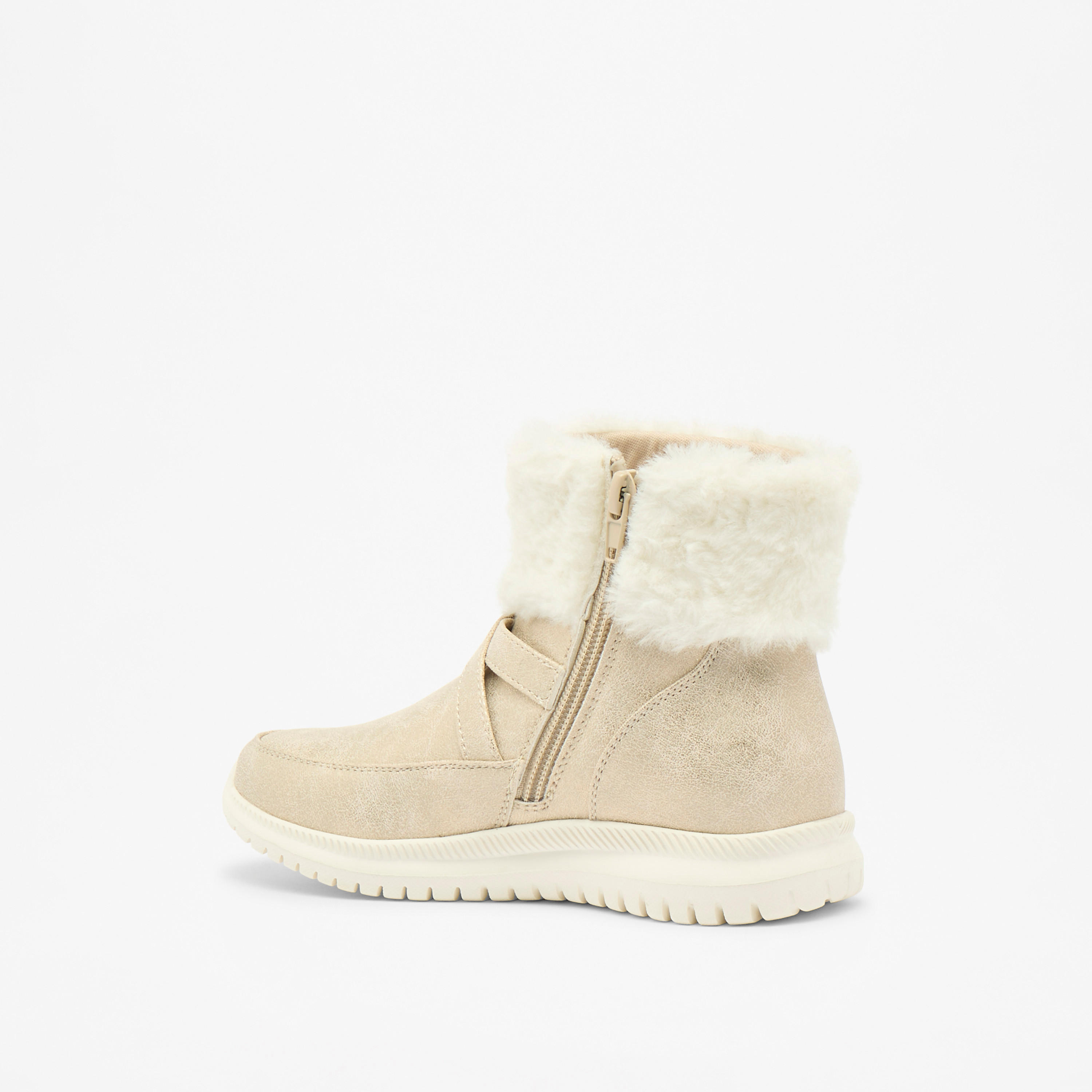 Flora Bella Plush Detail High Cut Boots with Zip Closure-girls-shoes-boots-image-2