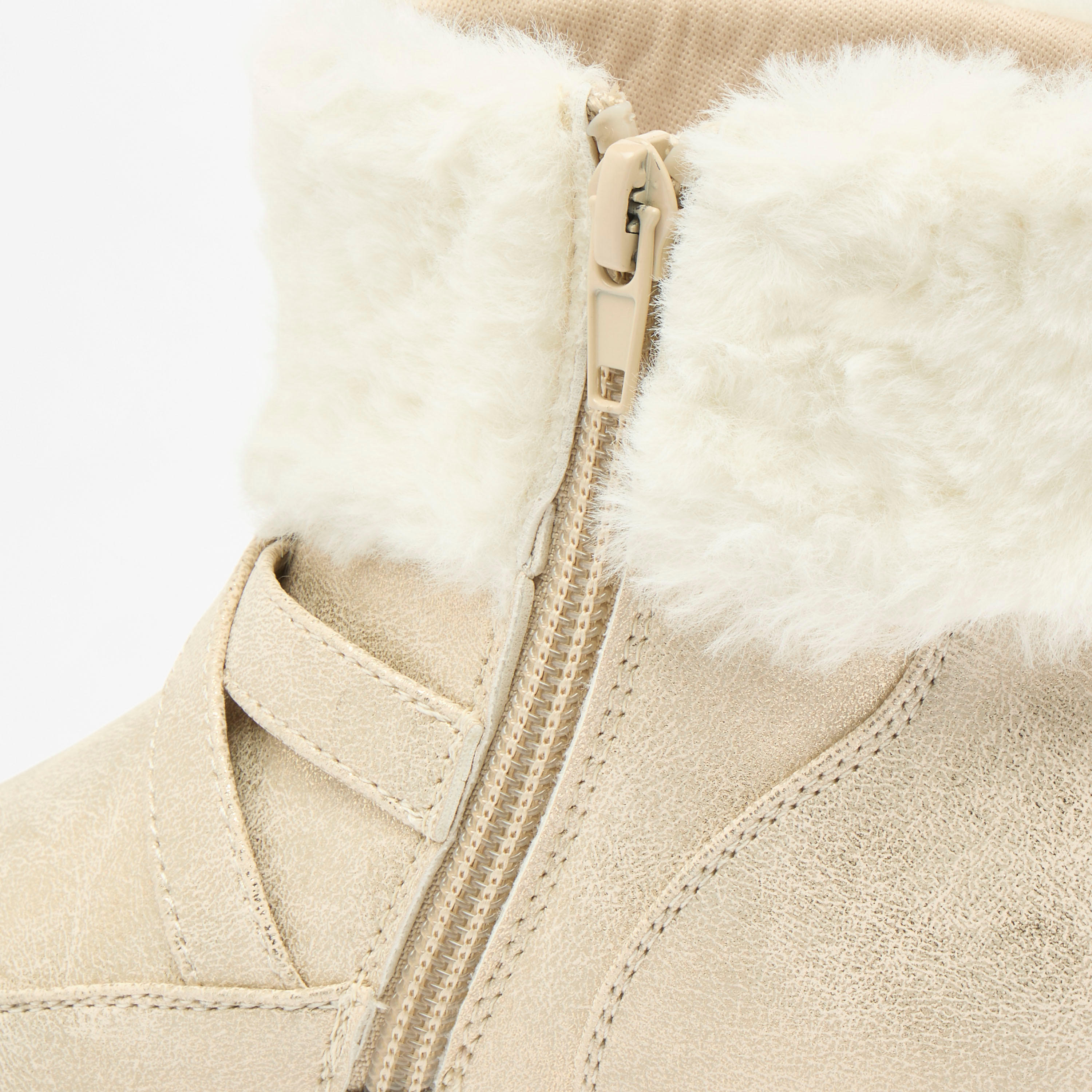 Flora Bella Plush Detail High Cut Boots with Zip Closure-girls-shoes-boots-image-6