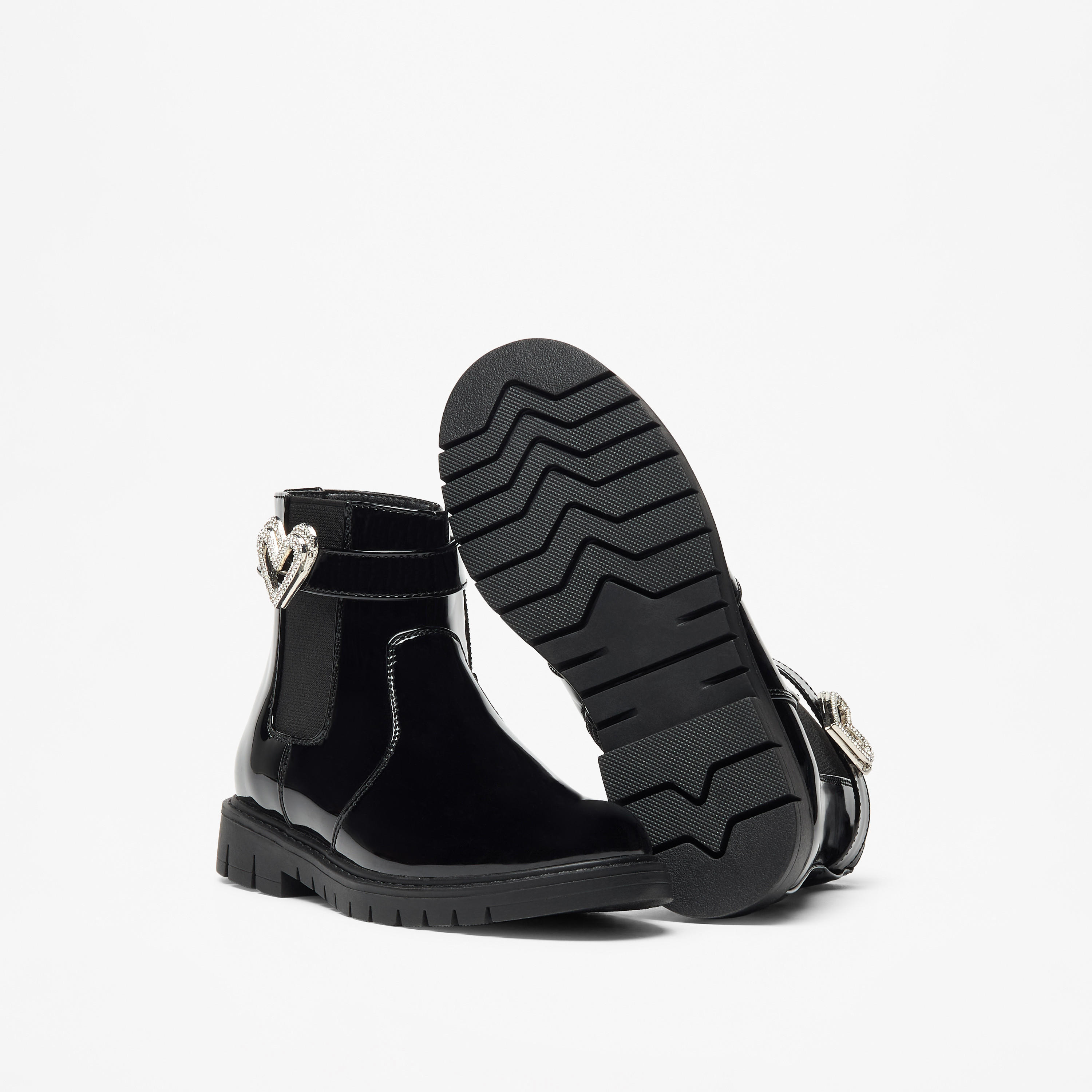 بوت بزينة قلب وقصة عالية وسحّاب إغلاق من فلورا بيلا-girls-shoes-boots-image-4