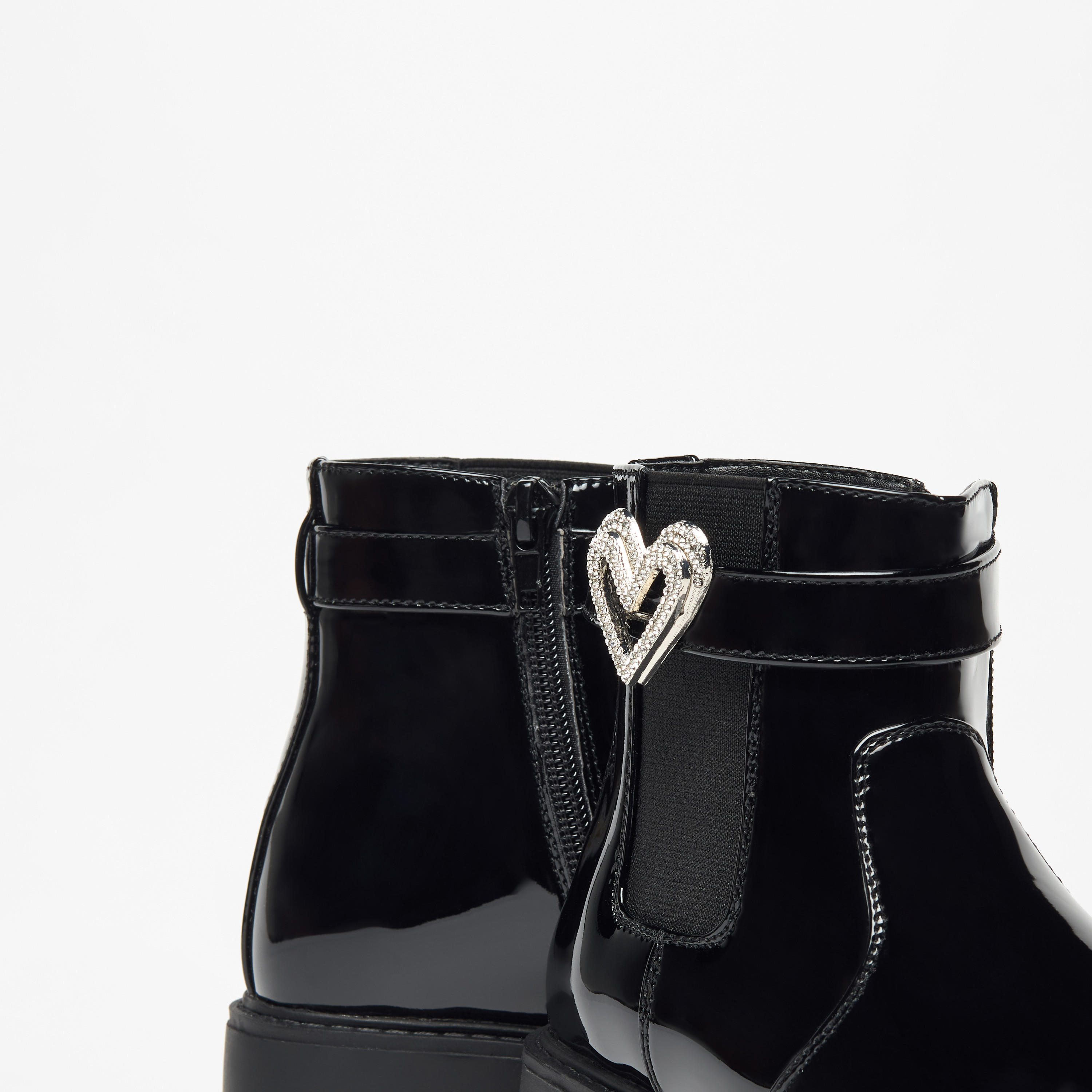 بوت بزينة قلب وقصة عالية وسحّاب إغلاق من فلورا بيلا-girls-shoes-boots-image-5