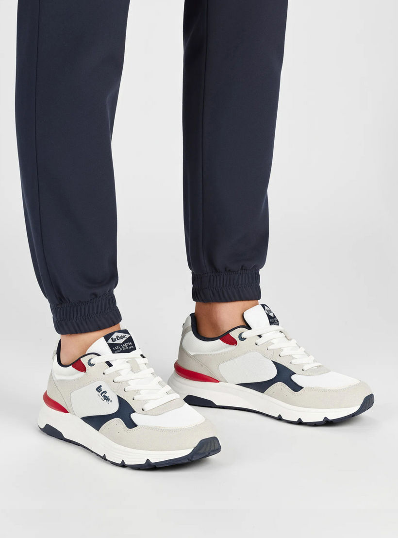 Lee Cooper Men Panelled Lace-Up Sneakers-men-shoes-sneakers-image-2