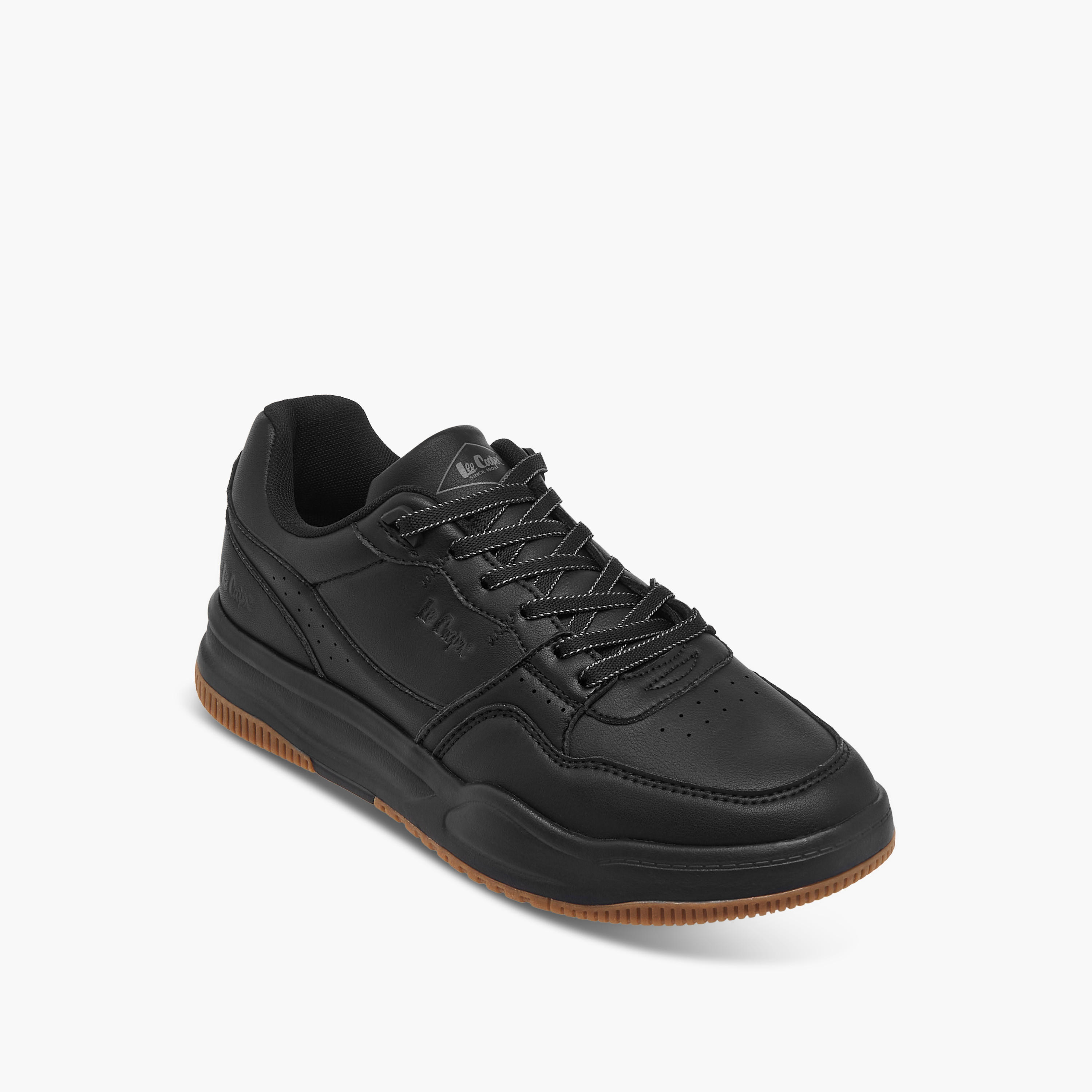 Lee Cooper Men's Perforated Lace-Up Sneakers-men-shoes-sneakers-image-2