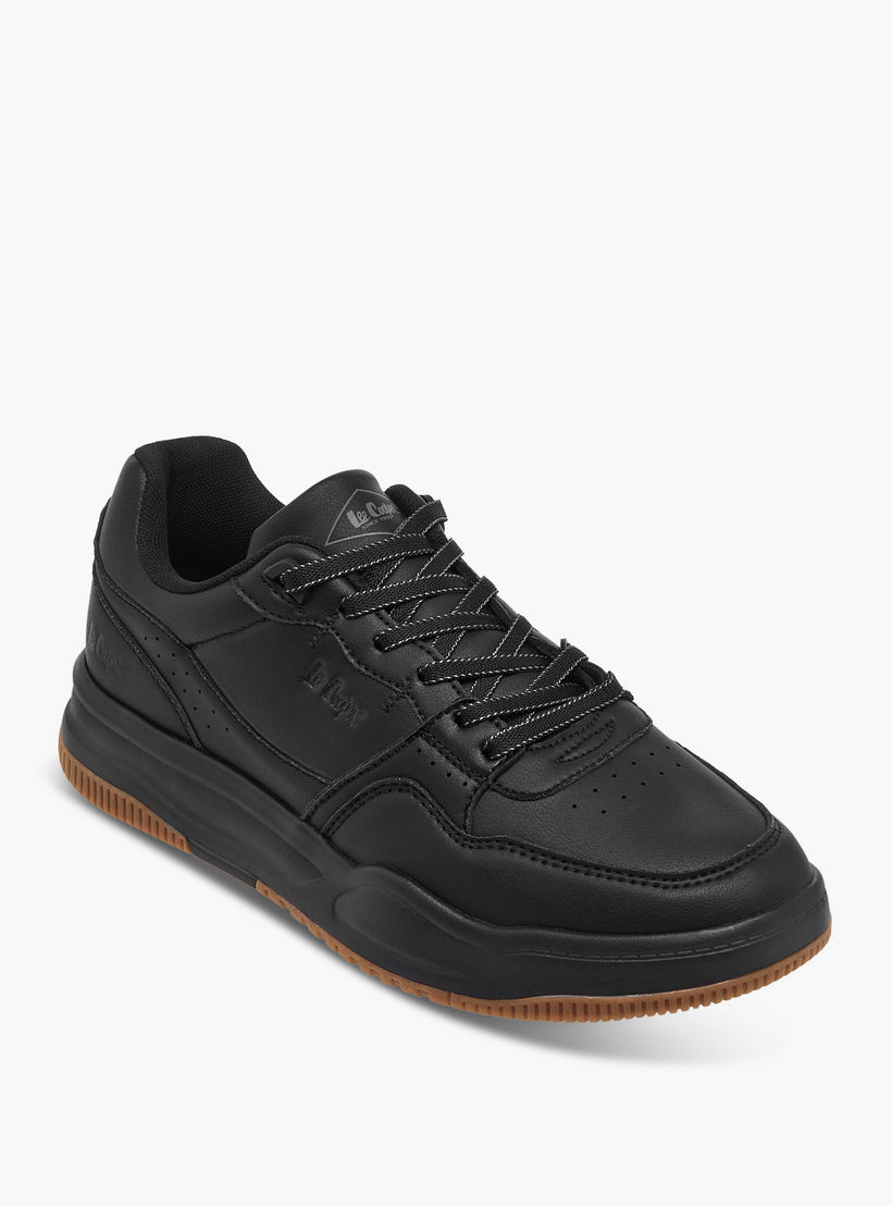 Lee Cooper Men's Perforated Lace-Up Sneakers-men-shoes-sneakers-image-2