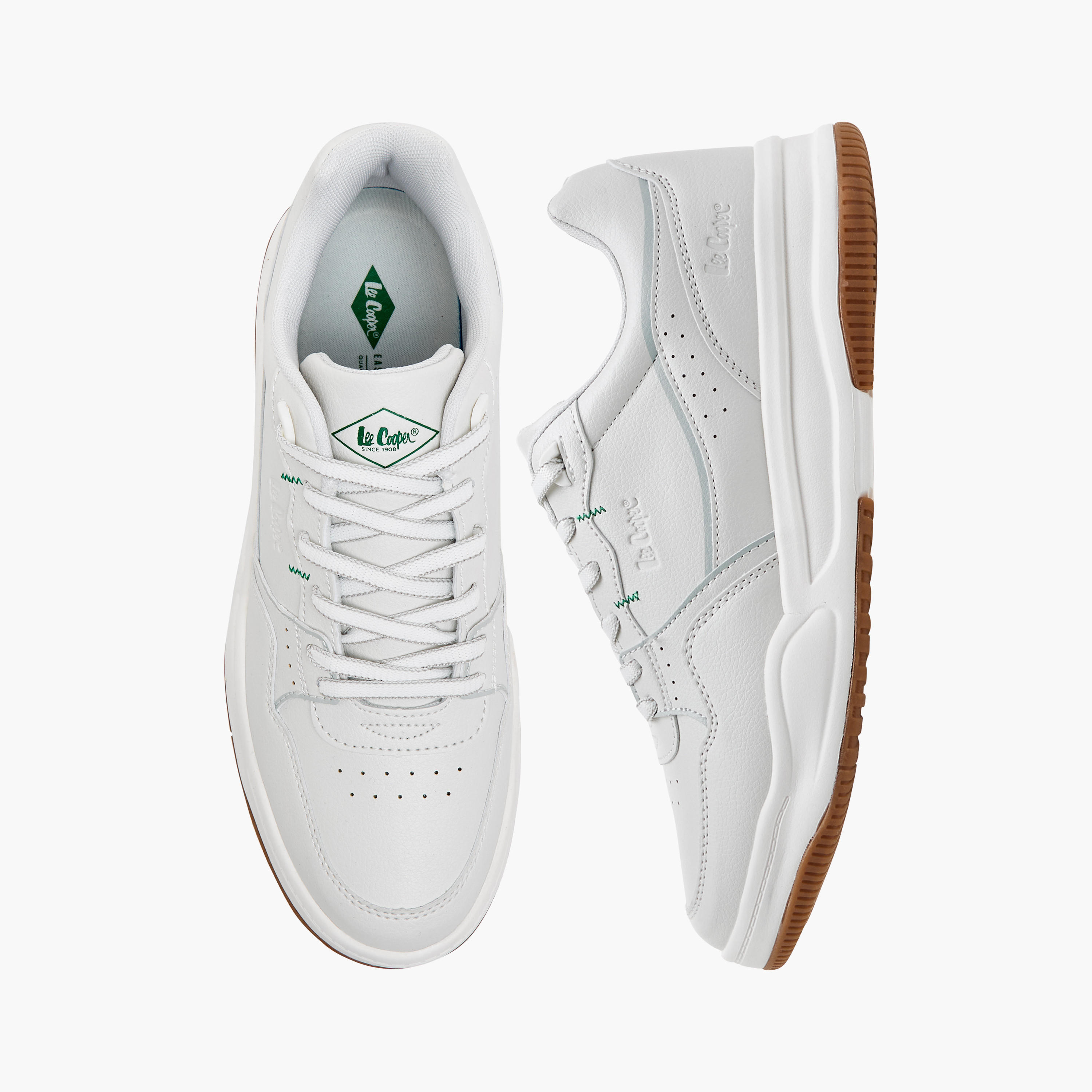 Lee Cooper Men's Perforated Lace-Up Sneakers-men-shoes-sneakers-image-1