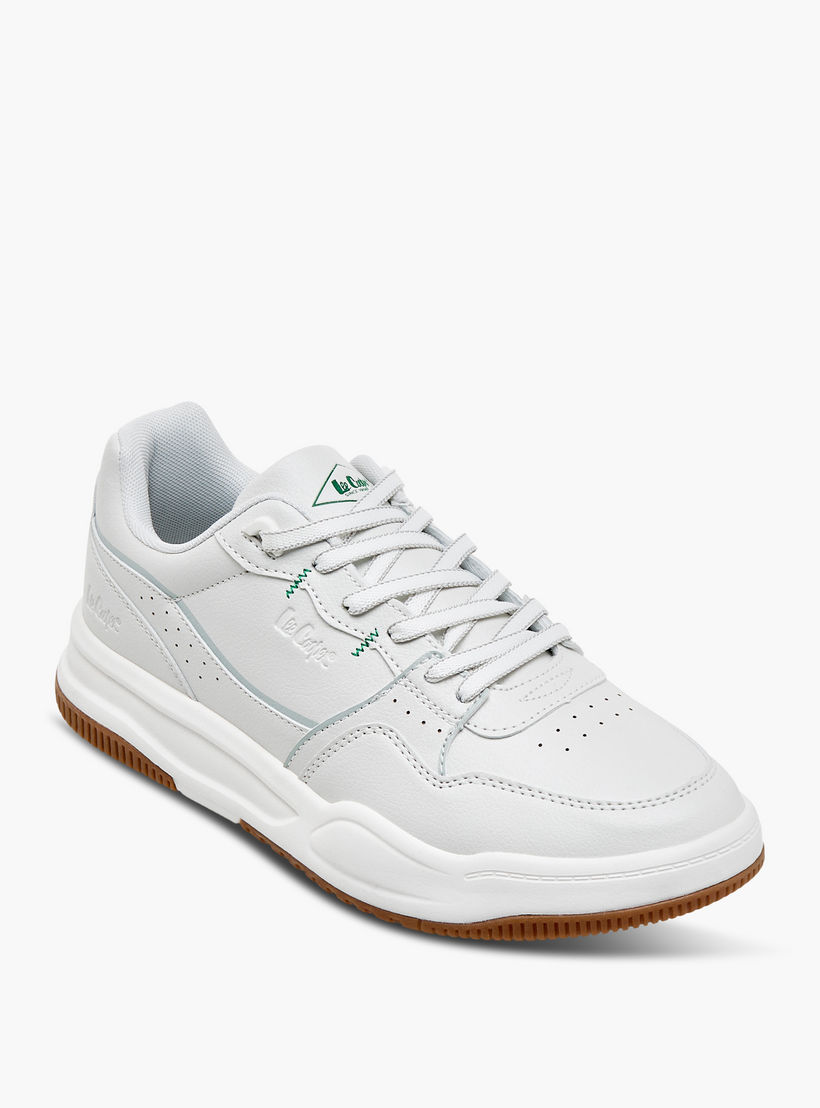Lee Cooper Men's Perforated Lace-Up Sneakers-men-shoes-sneakers-image-2