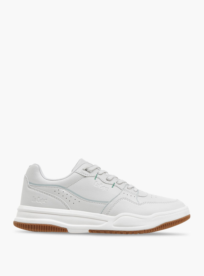 Lee Cooper Men's Perforated Lace-Up Sneakers-men-shoes-sneakers-image-3