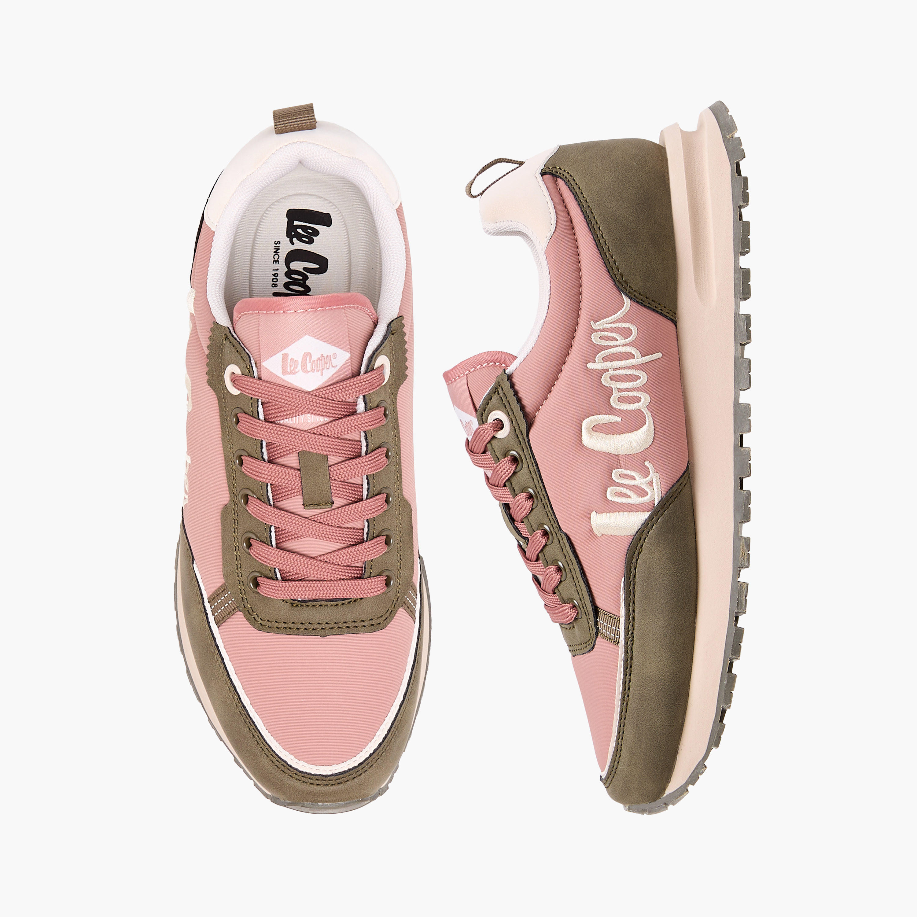 Lee Cooper Women's Logo Detail Lace-Up Sneakers-women-shoes-sneakers-image-1