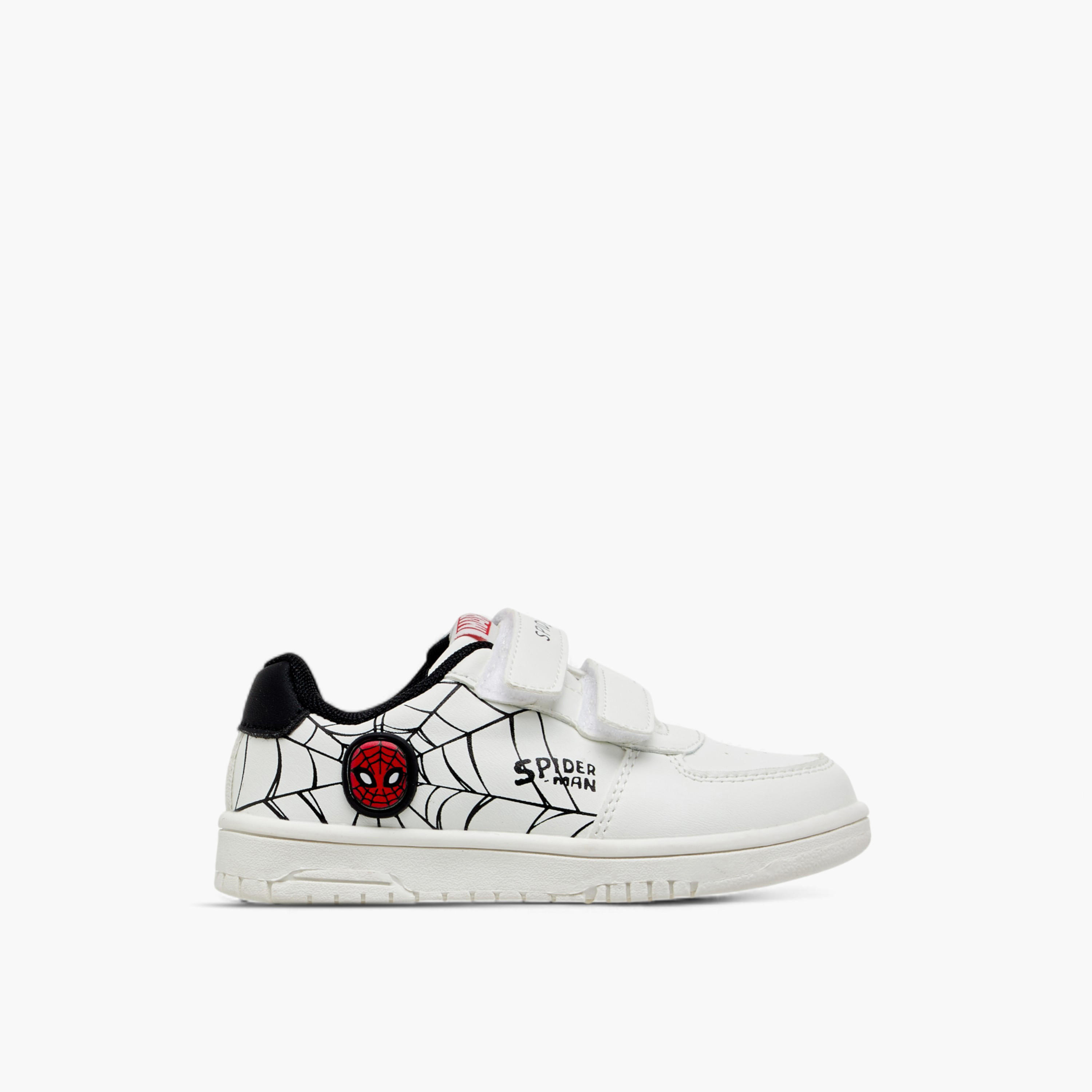 Spider-Man Print Sneakers with Hook and Loop Closure-boys-shoes-sneakers-image-3