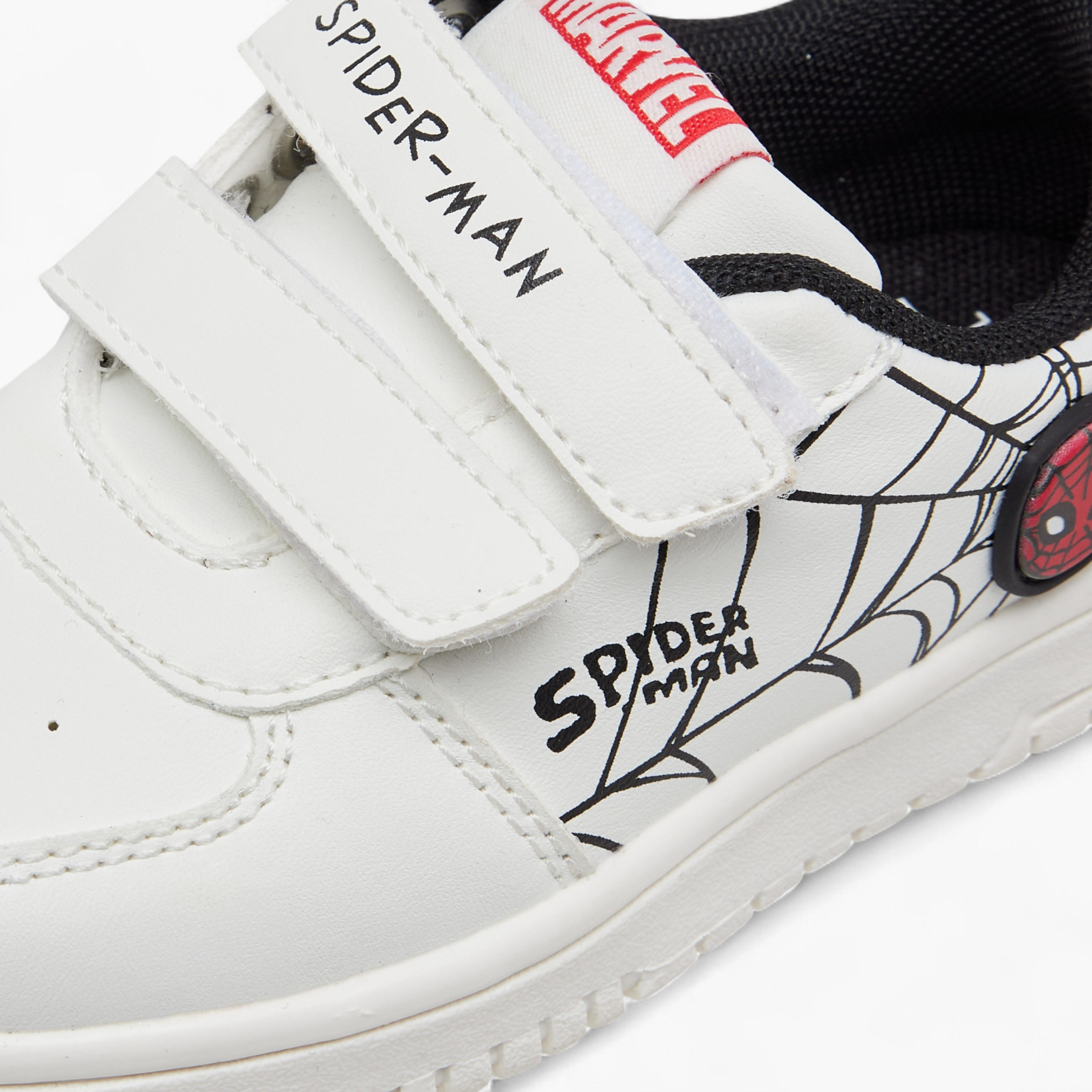 Spider-Man Print Sneakers with Hook and Loop Closure-boys-shoes-sneakers-image-4