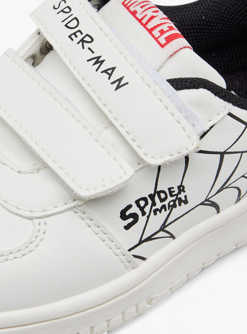 Spider-Man Print Sneakers with Hook and Loop Closure-boys-shoes-sneakers-image-4