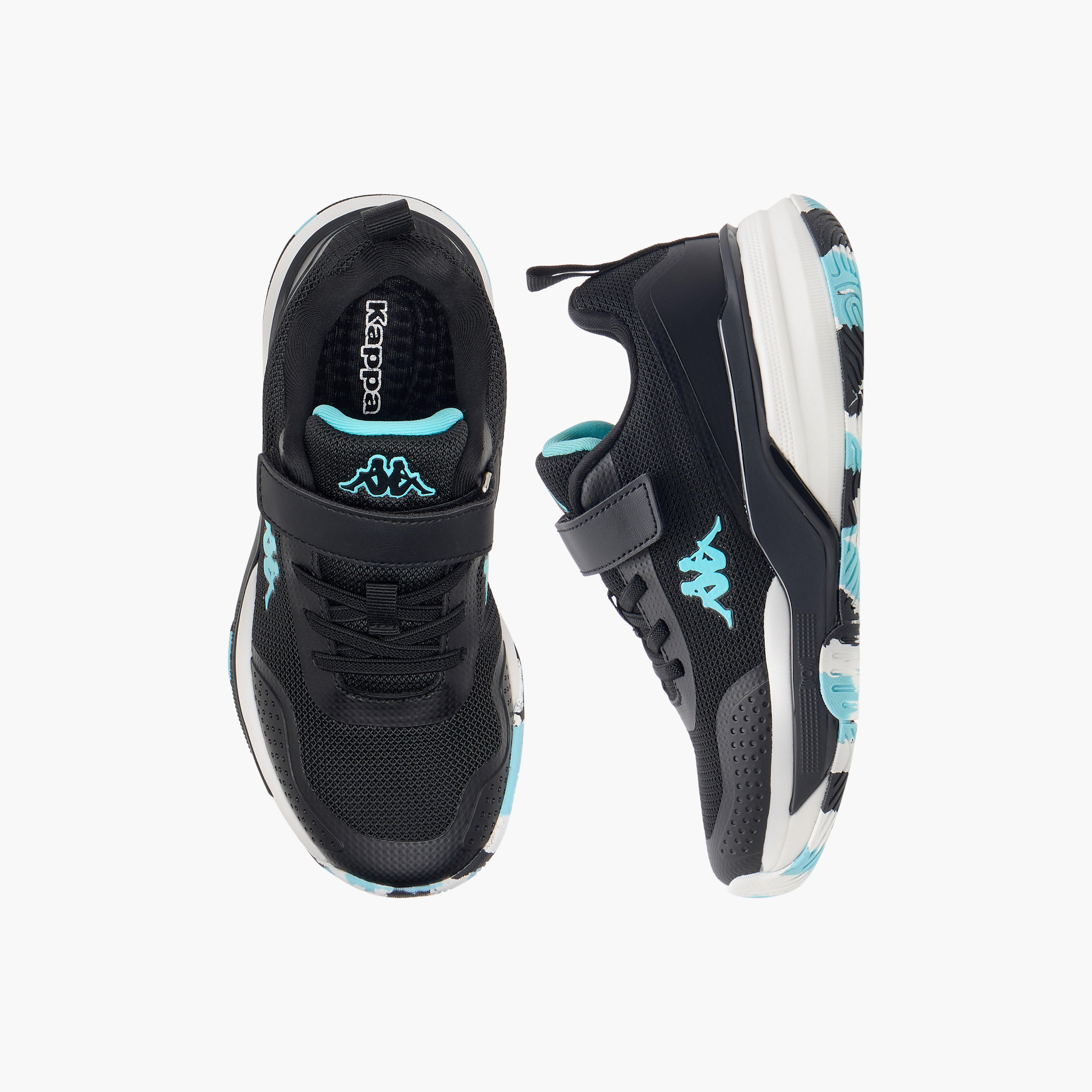 Kappa Girls Logo Print Hook & Loop Padel Shoes-sports-girls-shoes-image-1