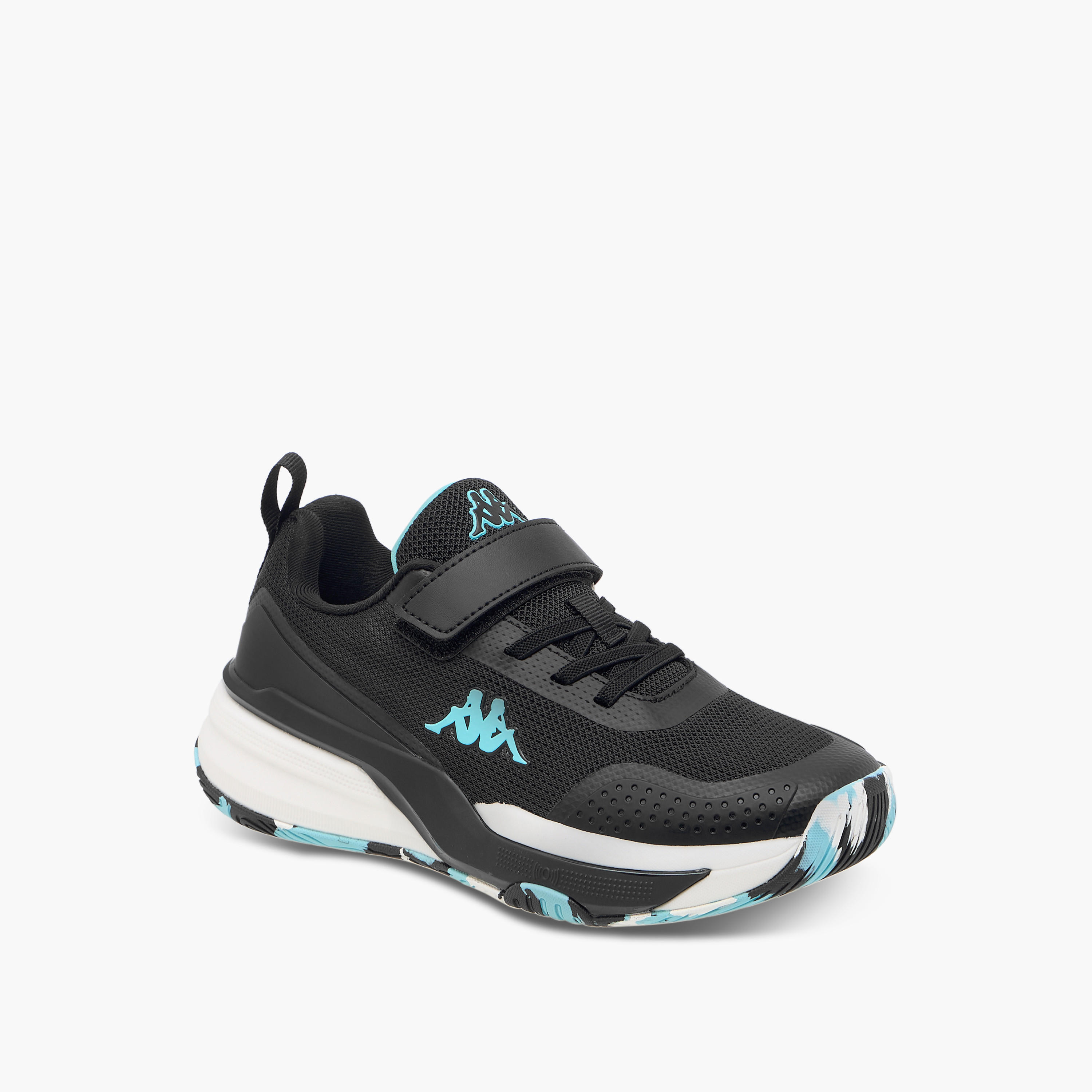 Kappa Girls Logo Print Hook & Loop Padel Shoes-sports-girls-shoes-image-2