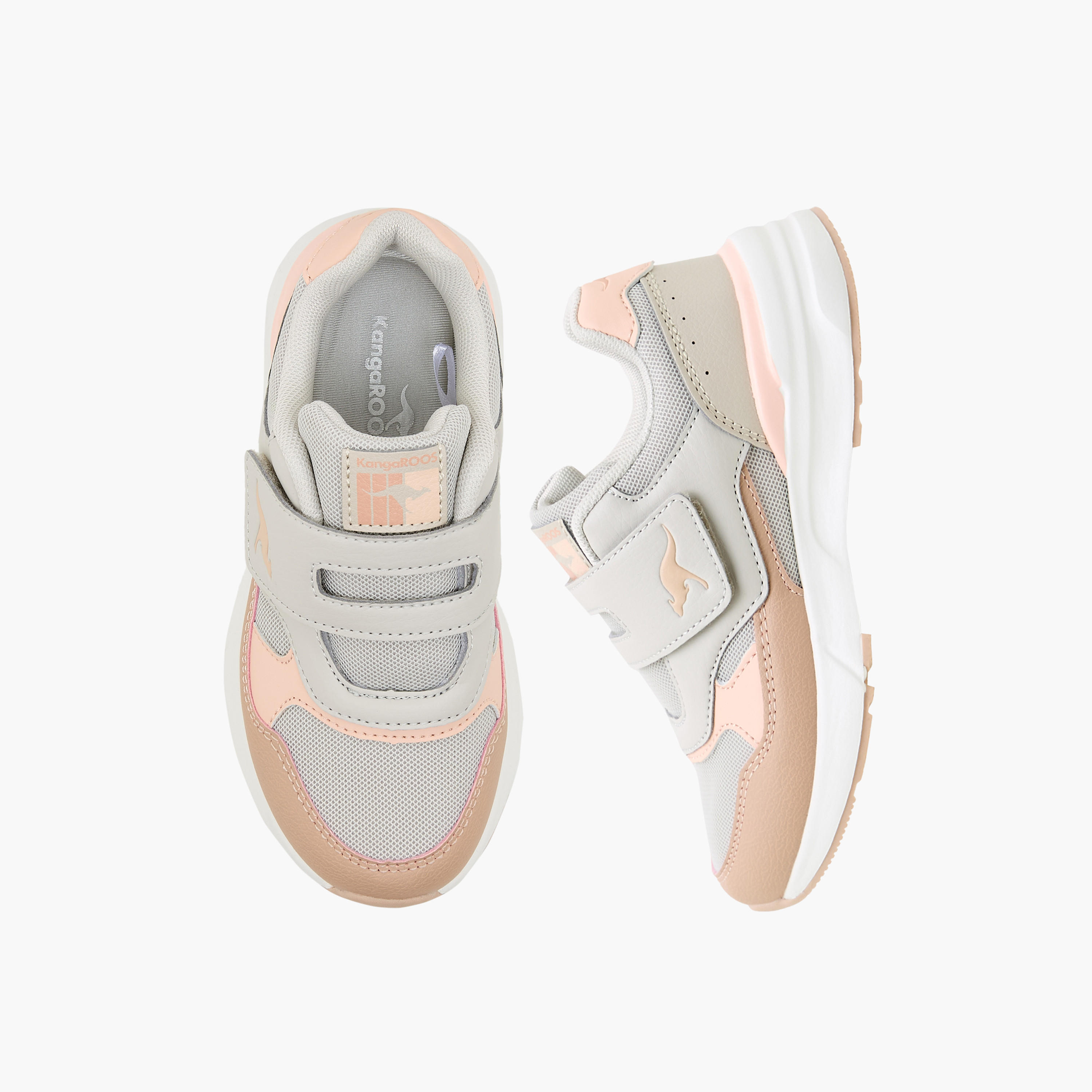 KangaROOS Kids' Panelled School Shoes with Hook and Loop Closure-boys-shoes-schoolshoes-image-1