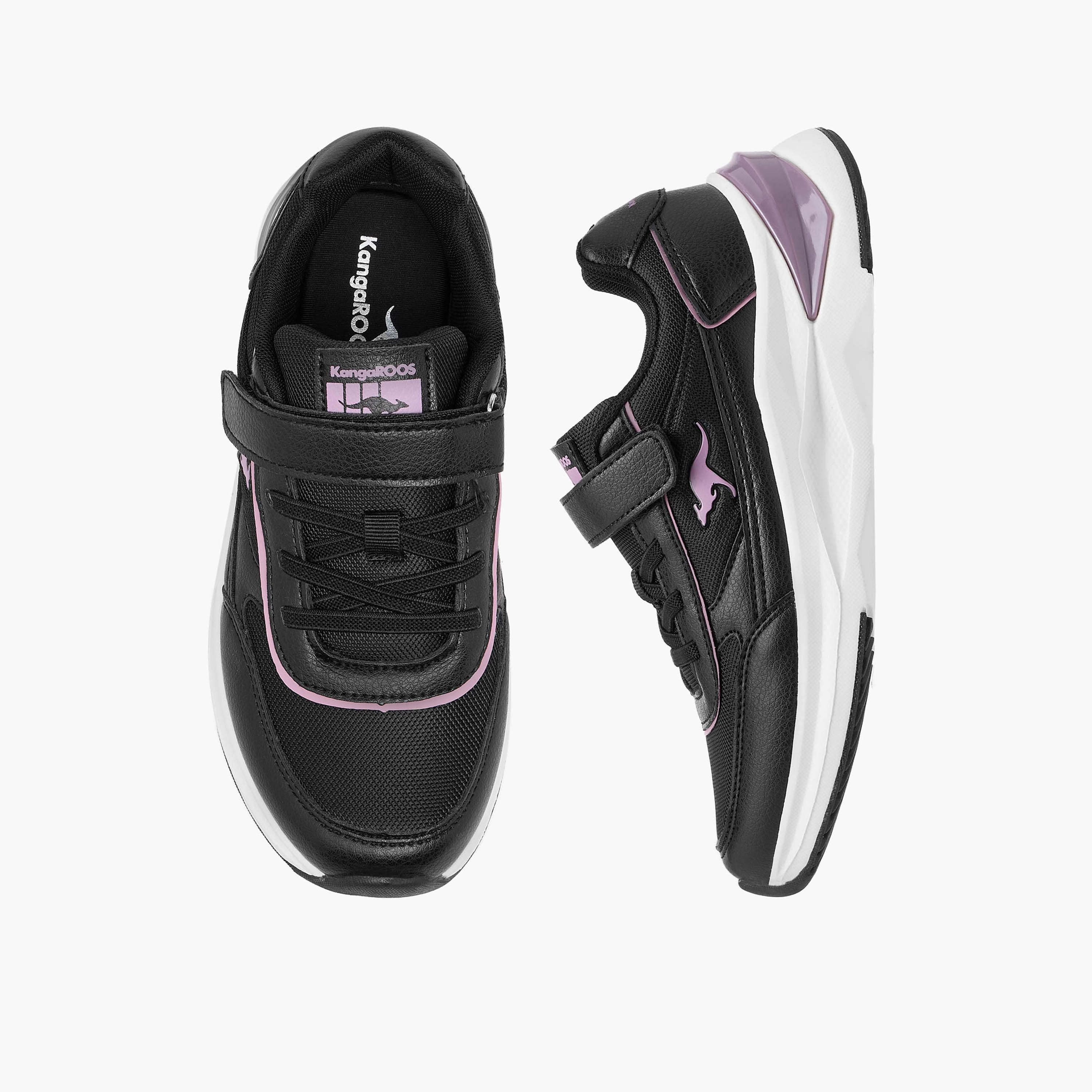 Kangaroos Girls Panelled Hook & Loop Walking Shoes-girls-shoes-sneakers-image-1
