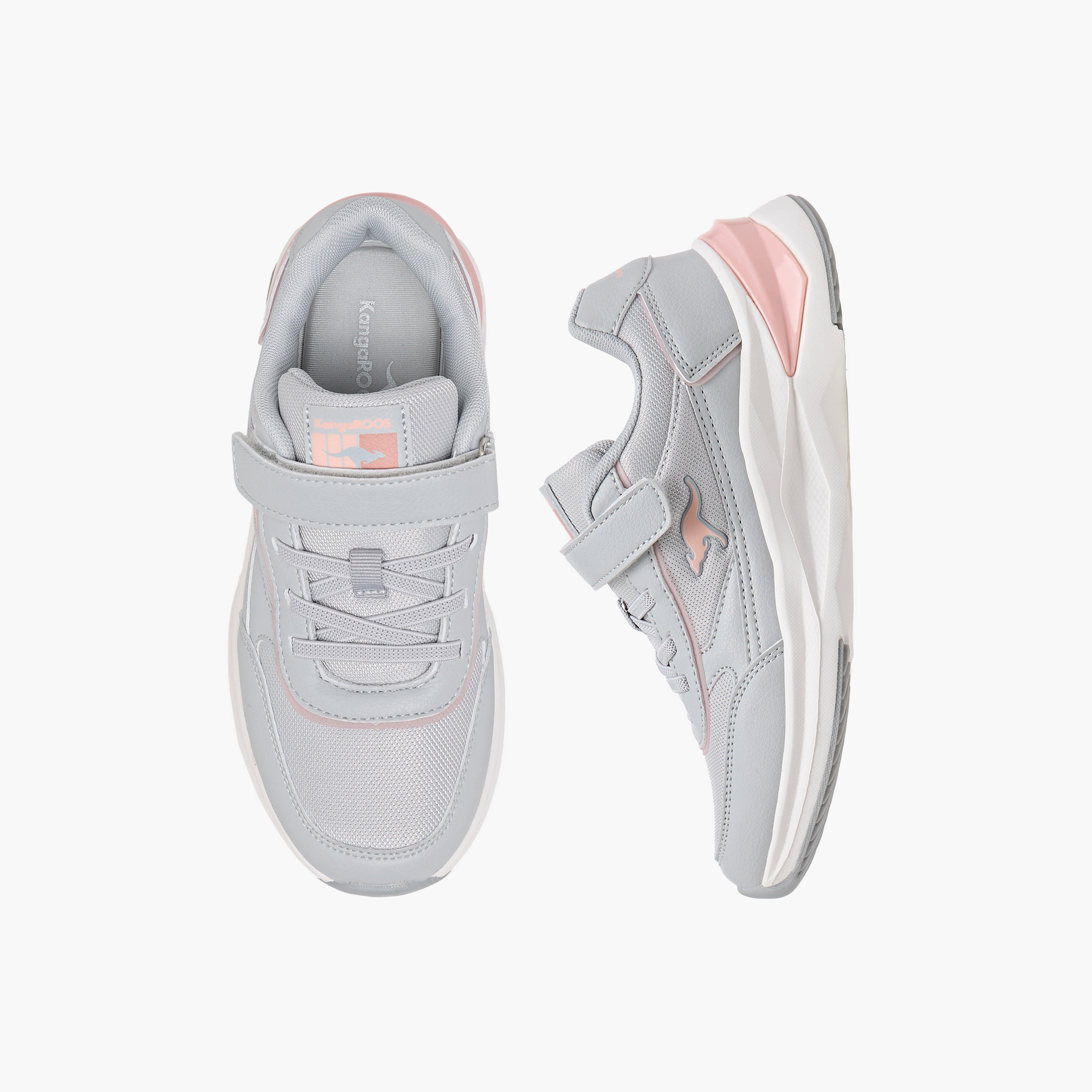 Kangaroos Girls Panelled Hook & Loop Walking Shoes-girls-shoes-sneakers-image-1
