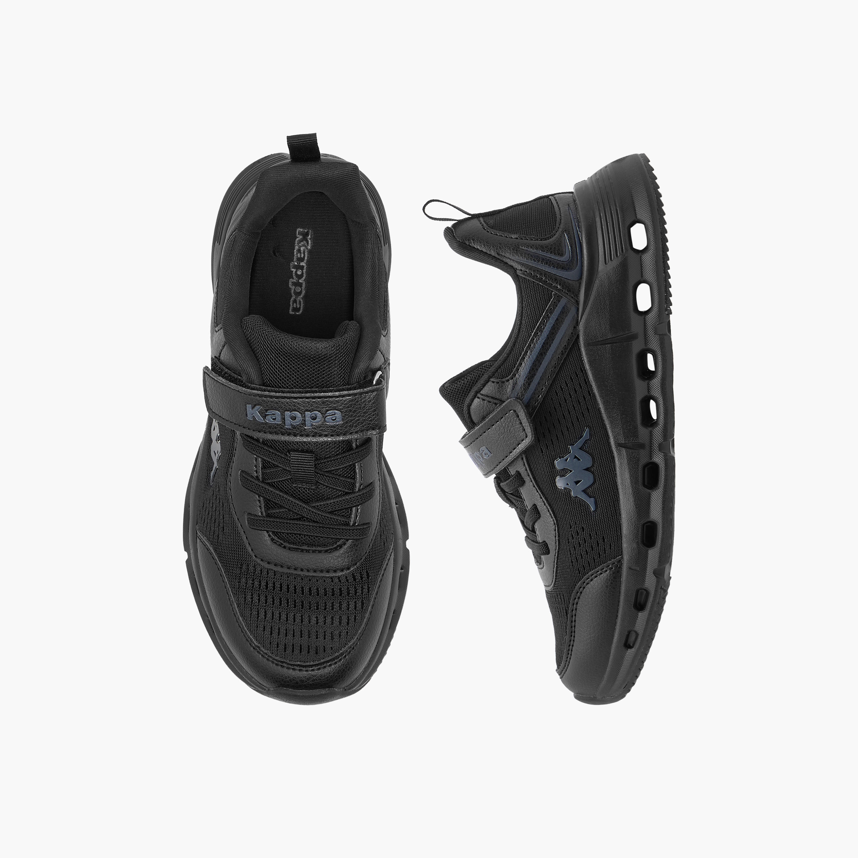 Kappa Kids' Logo Detail Sports Shoes with Hook and Loop Closure-boys-shoes-schoolshoes-image-1