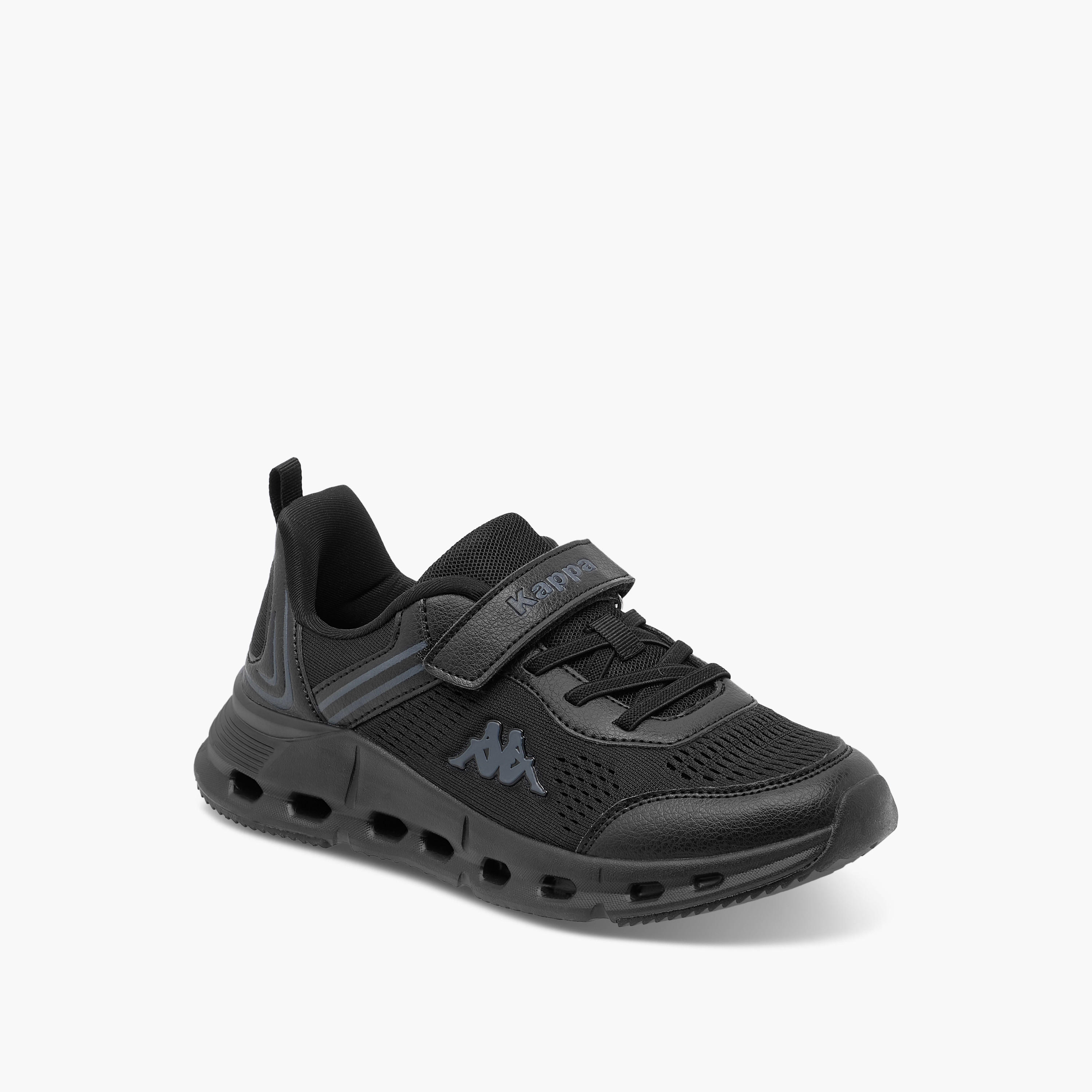 Kappa Kids' Logo Detail Sports Shoes with Hook and Loop Closure-boys-shoes-schoolshoes-image-2