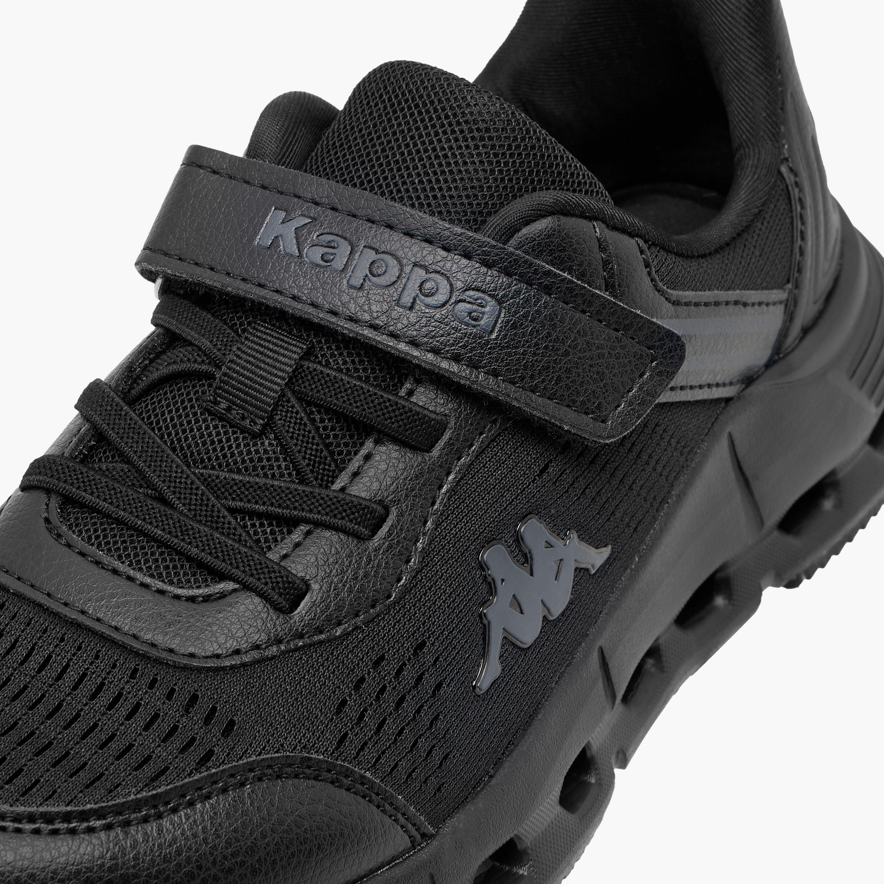 Kappa Kids' Logo Detail Sports Shoes with Hook and Loop Closure-boys-shoes-schoolshoes-image-4