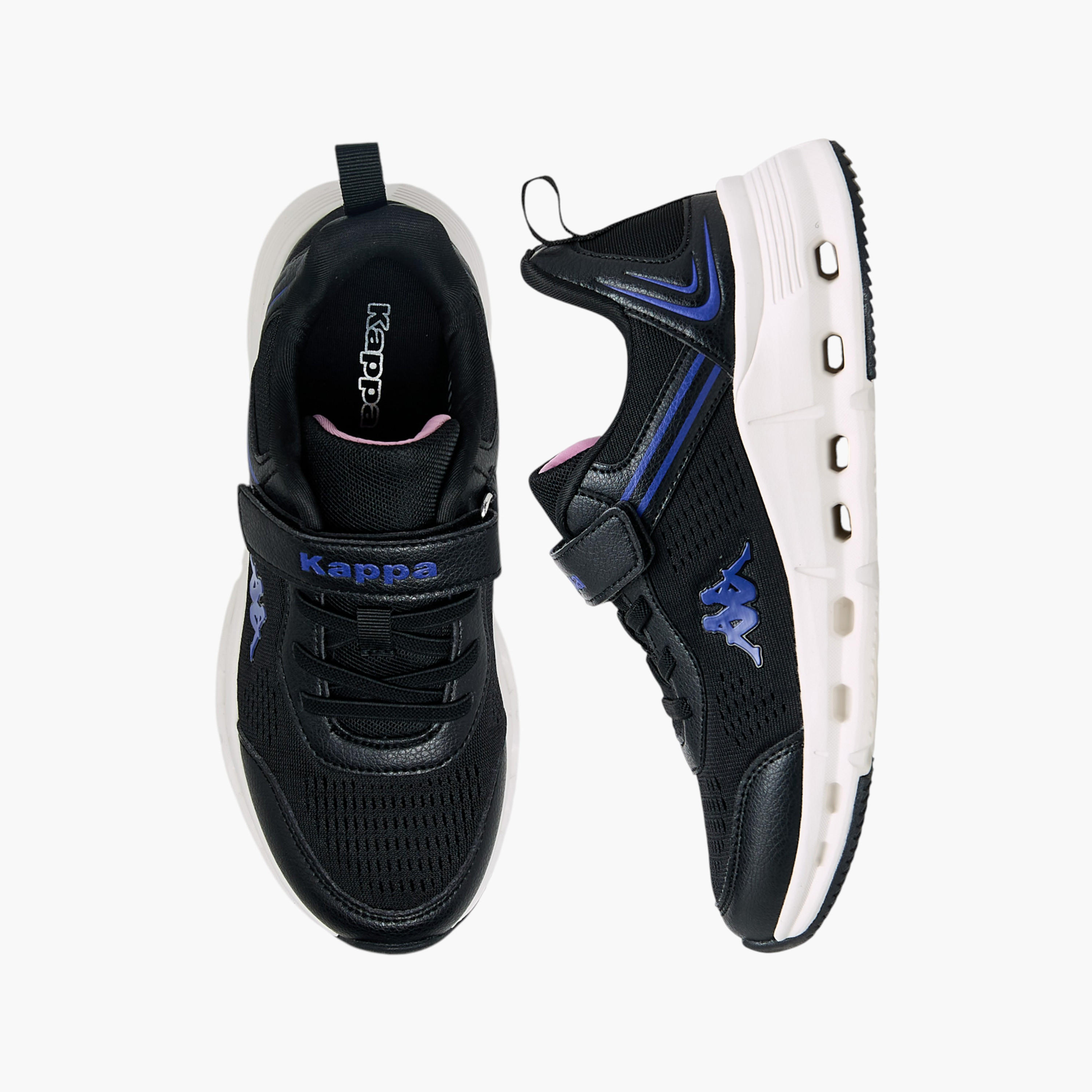 Kappa Girls' Hook and Loop Panelled Sports Shoes-girls-shoes-sneakers-image-1